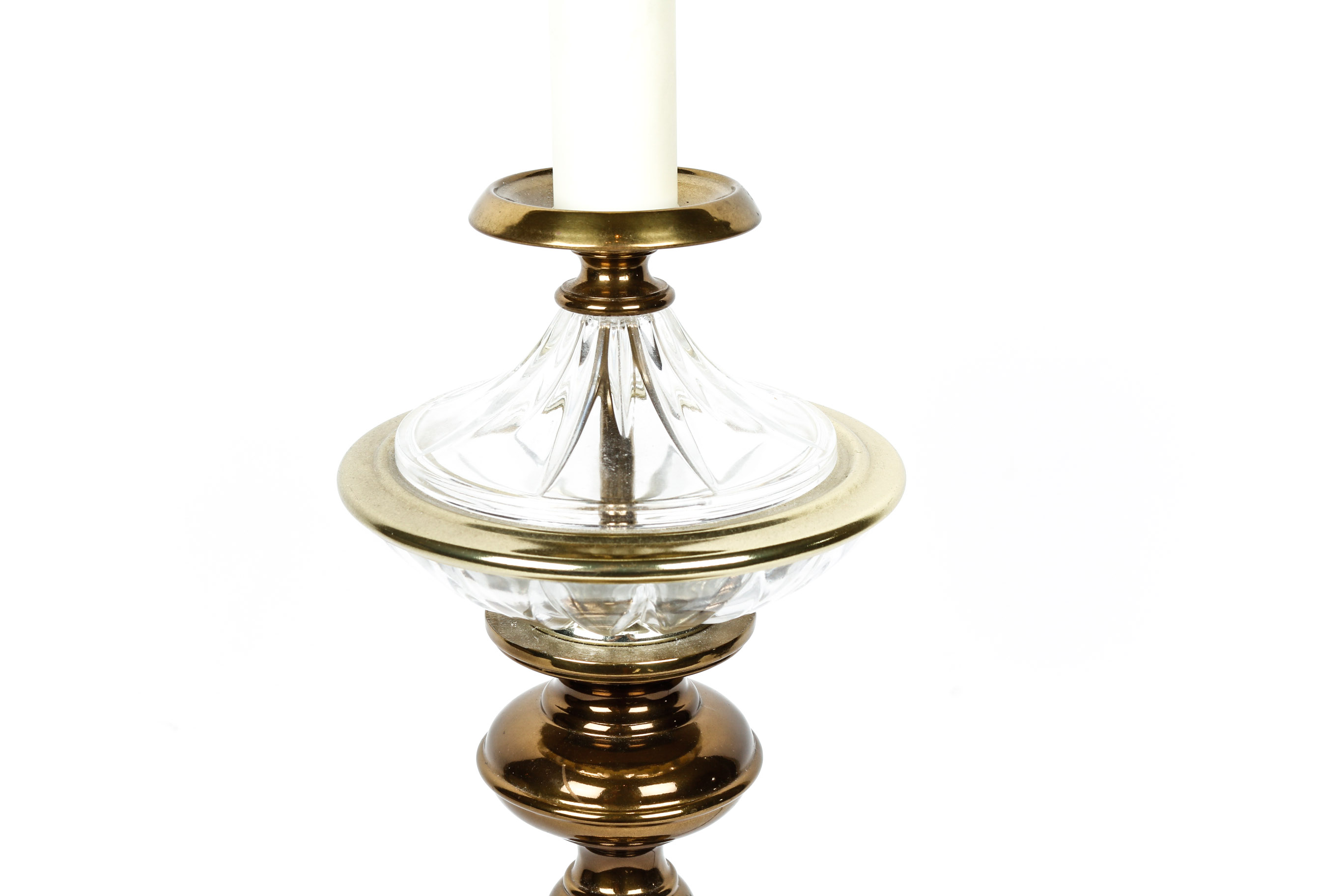 Brass and Glass Table Lamp