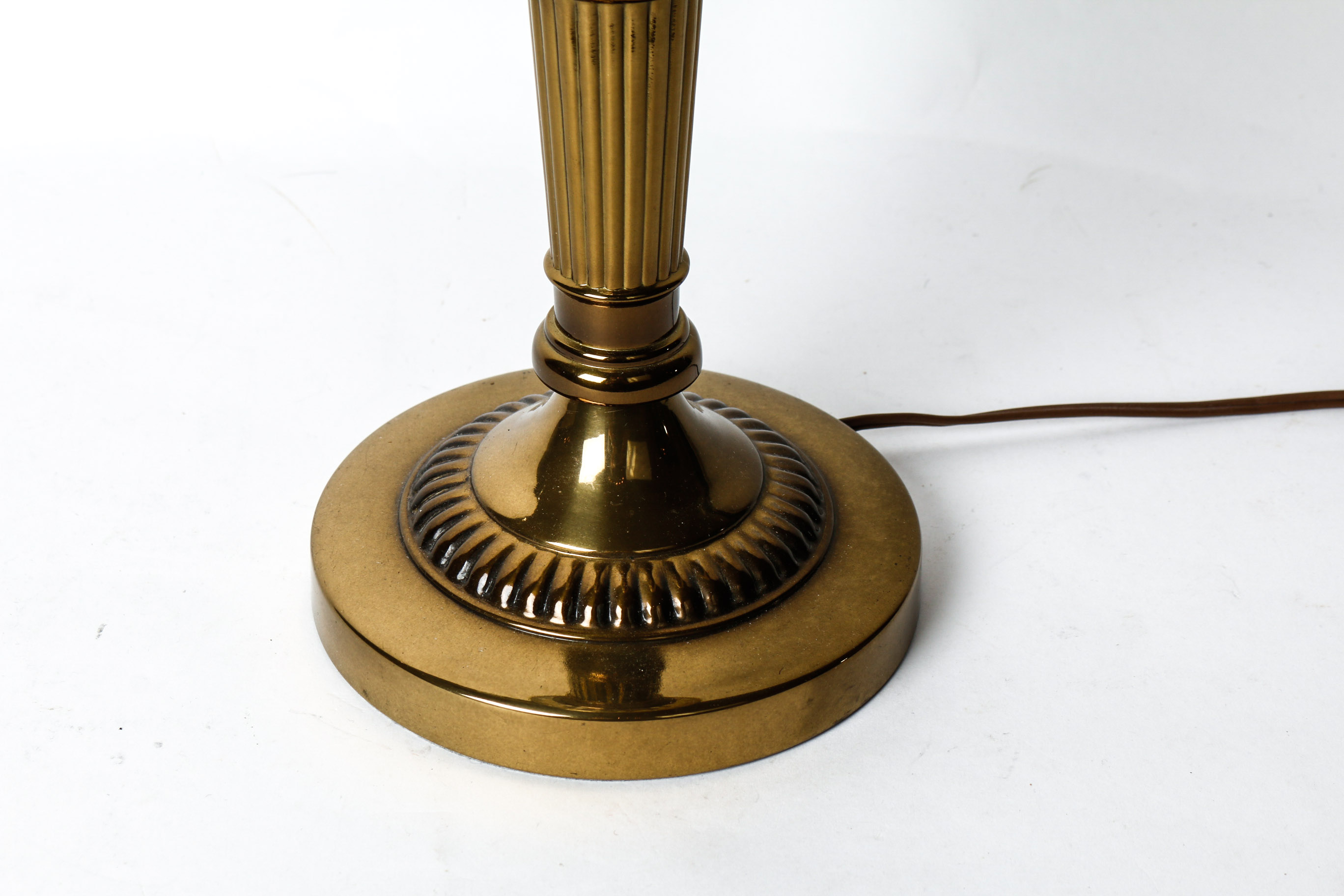 Brass and Glass Table Lamp