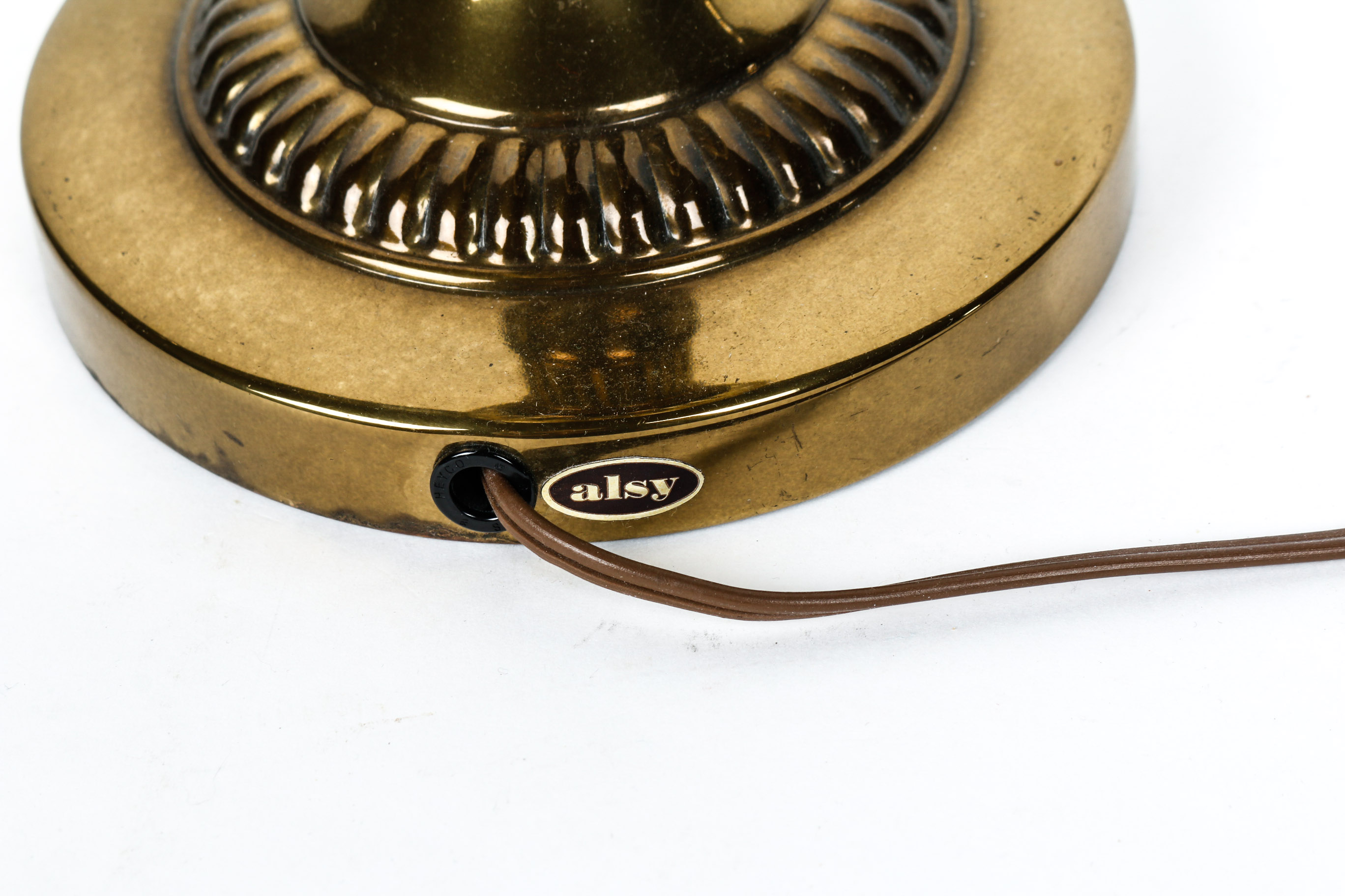 Brass and Glass Table Lamp