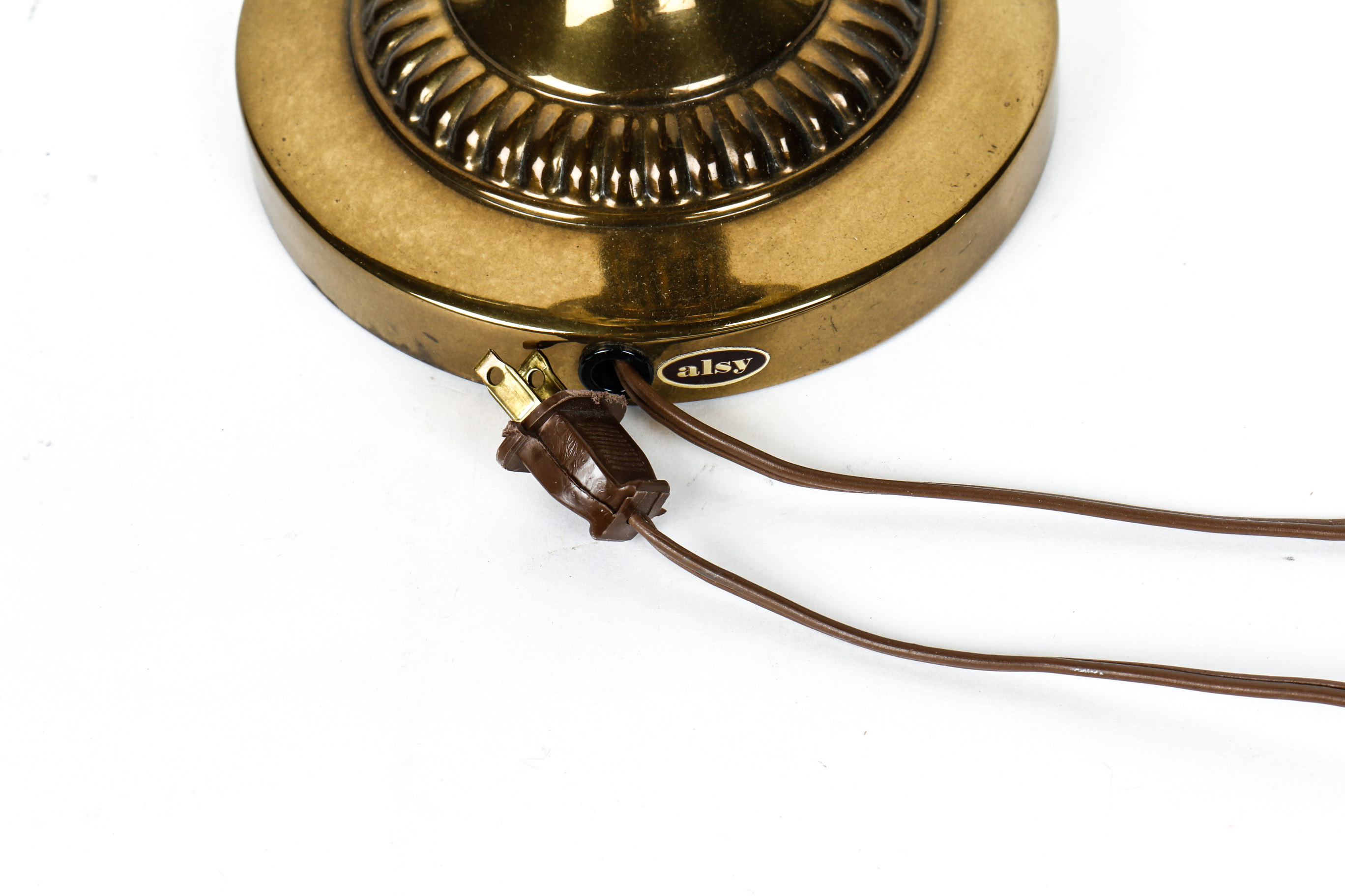 Brass and Glass Table Lamp