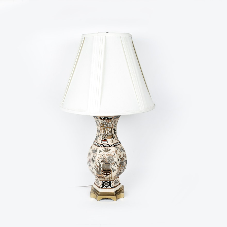 Asian Inspired Porcelain Lamp