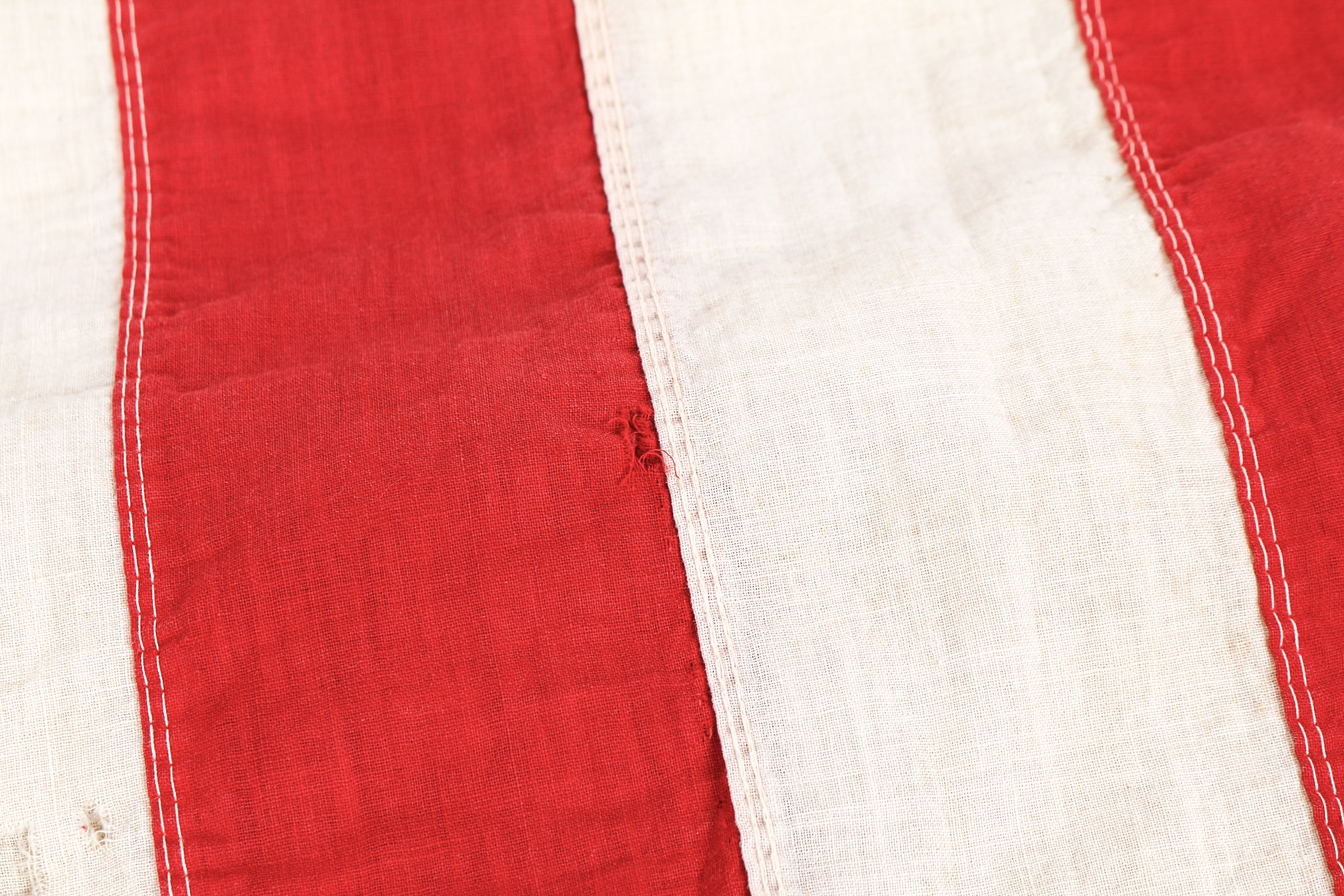 Vintage American Flag and Framed Print