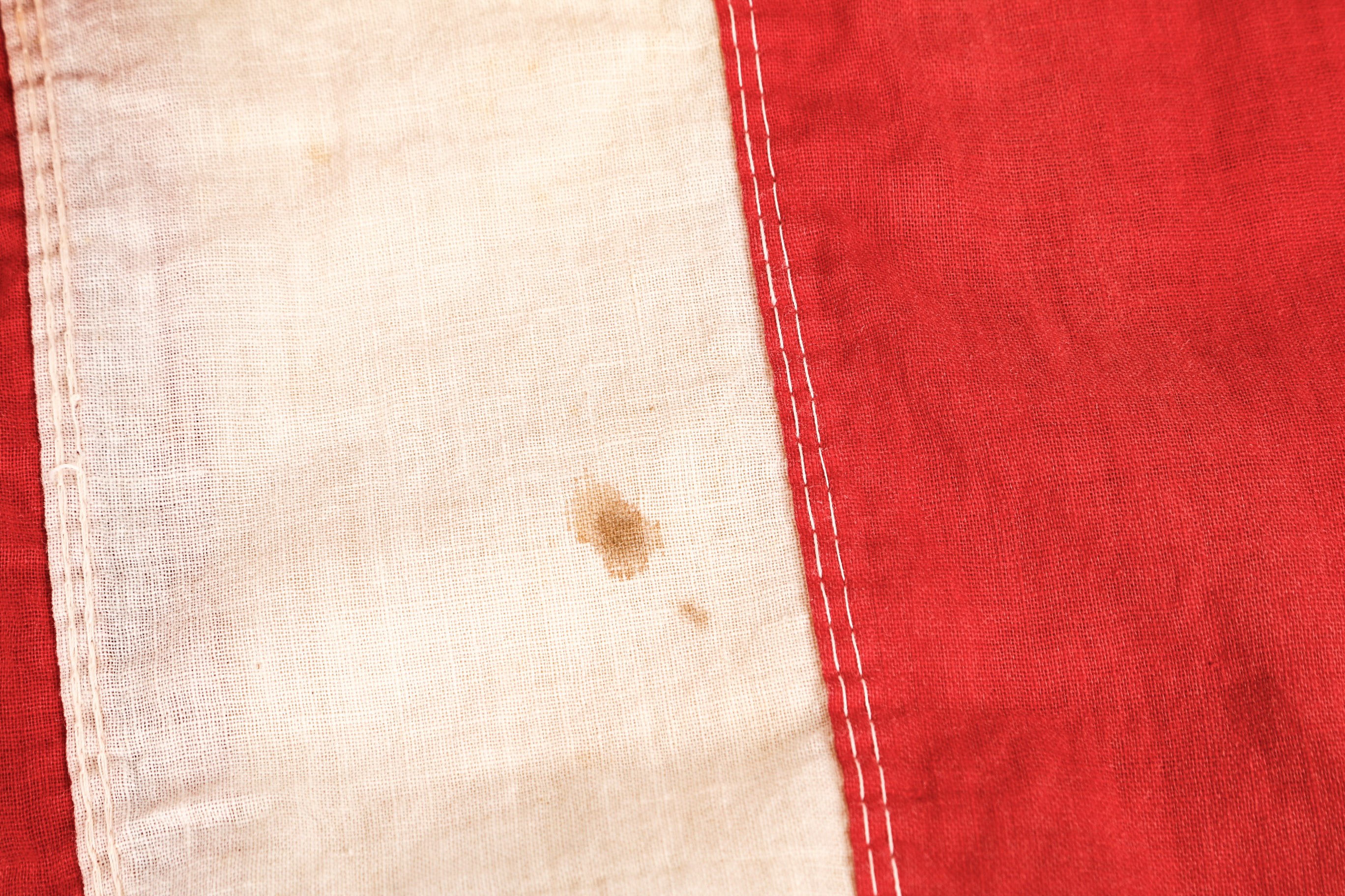 Vintage American Flag and Framed Print