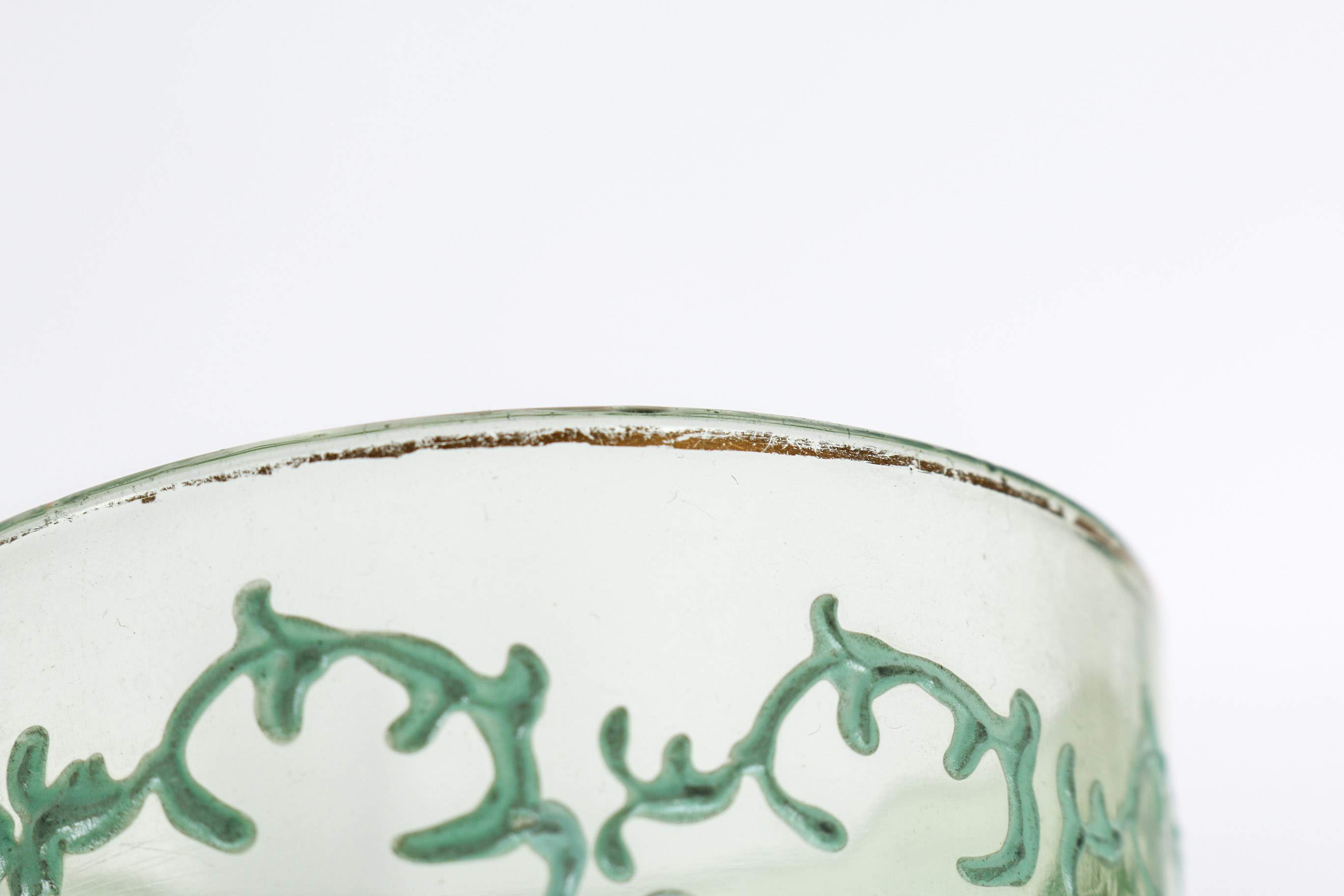 Group of Three Victorian Hand Enameled Glassware Pieces