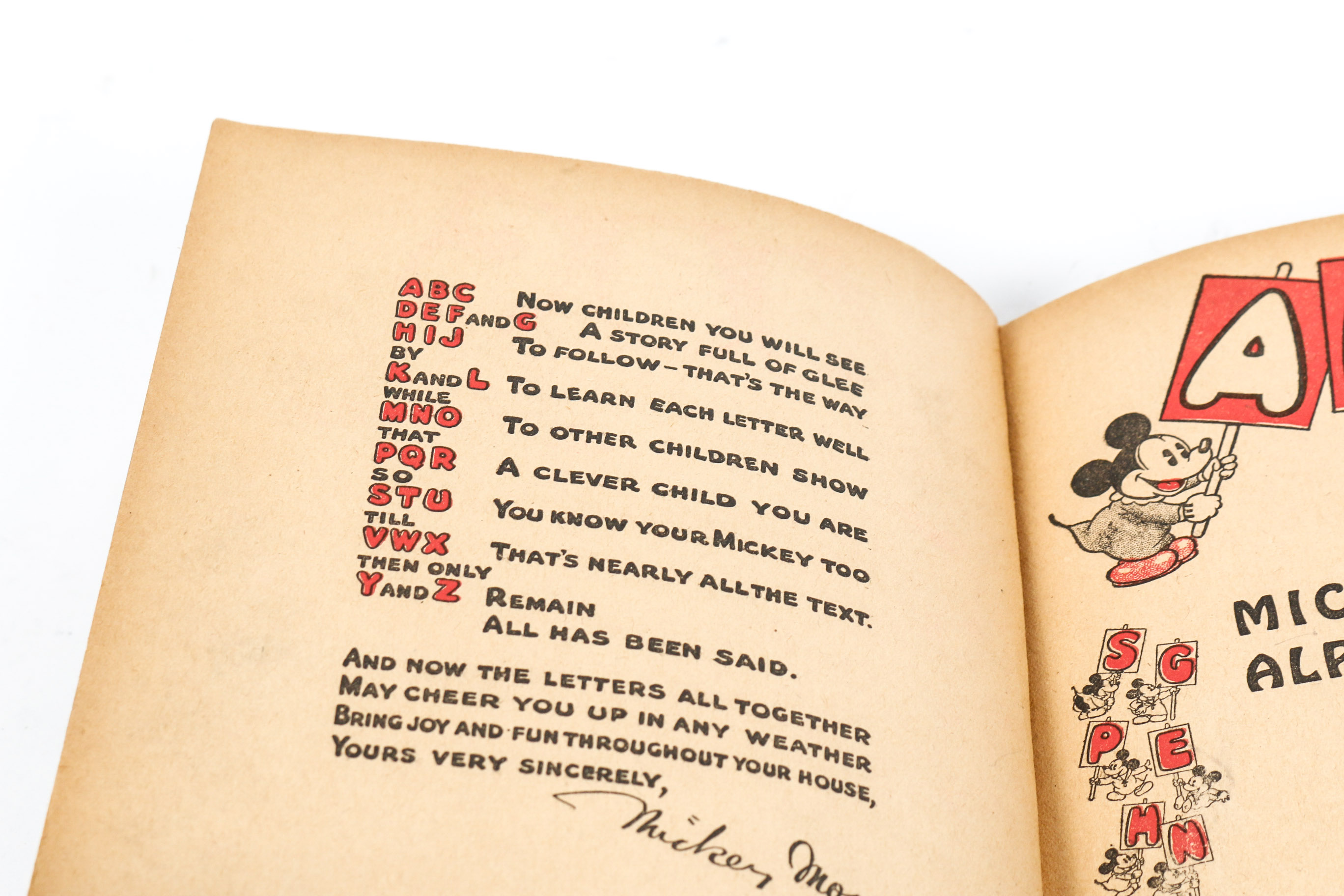 Vintage Mickey Mouse Bakelite Napkin Ring and Book