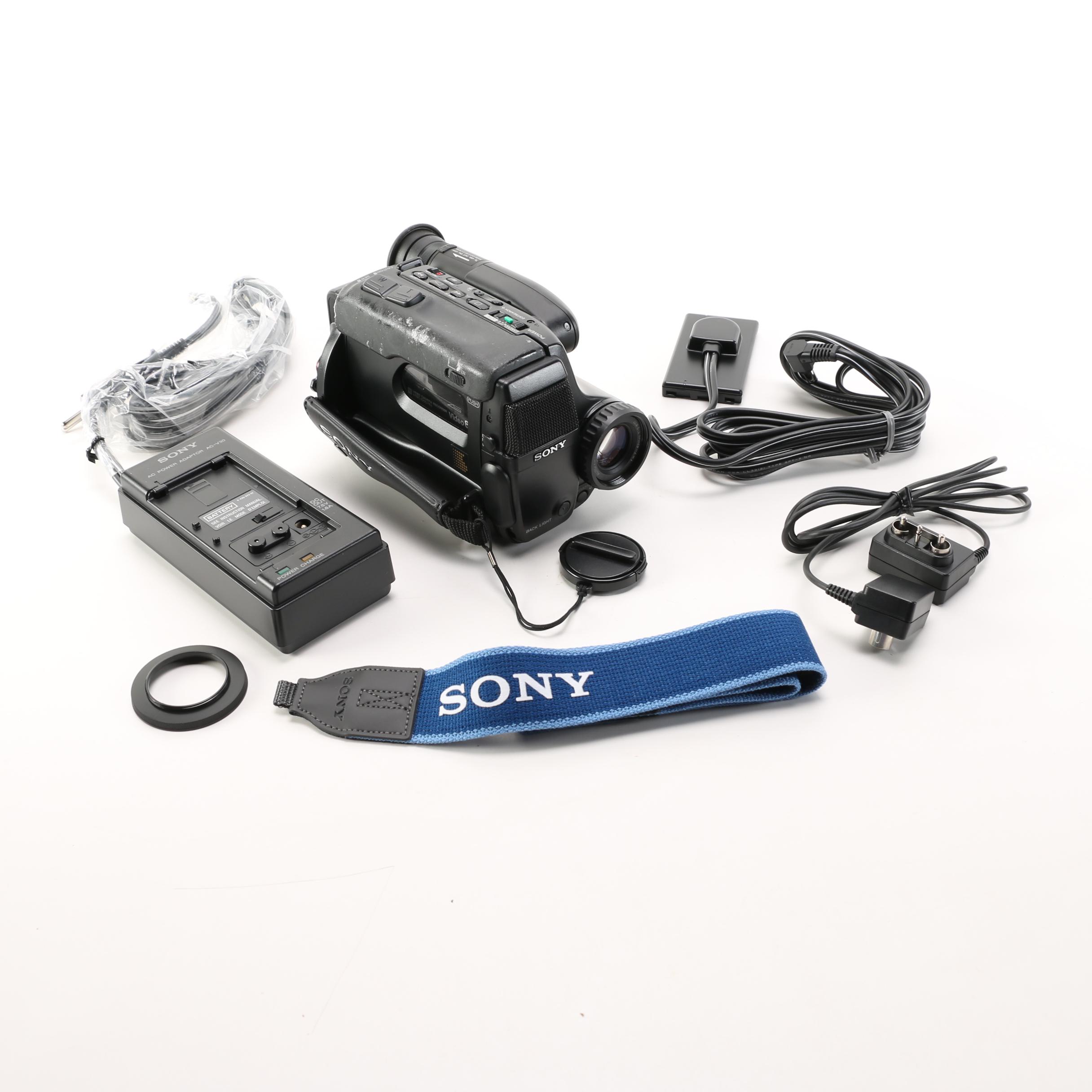 Sony NP-55 Video 8 Handycam Camcorder With Accessories
