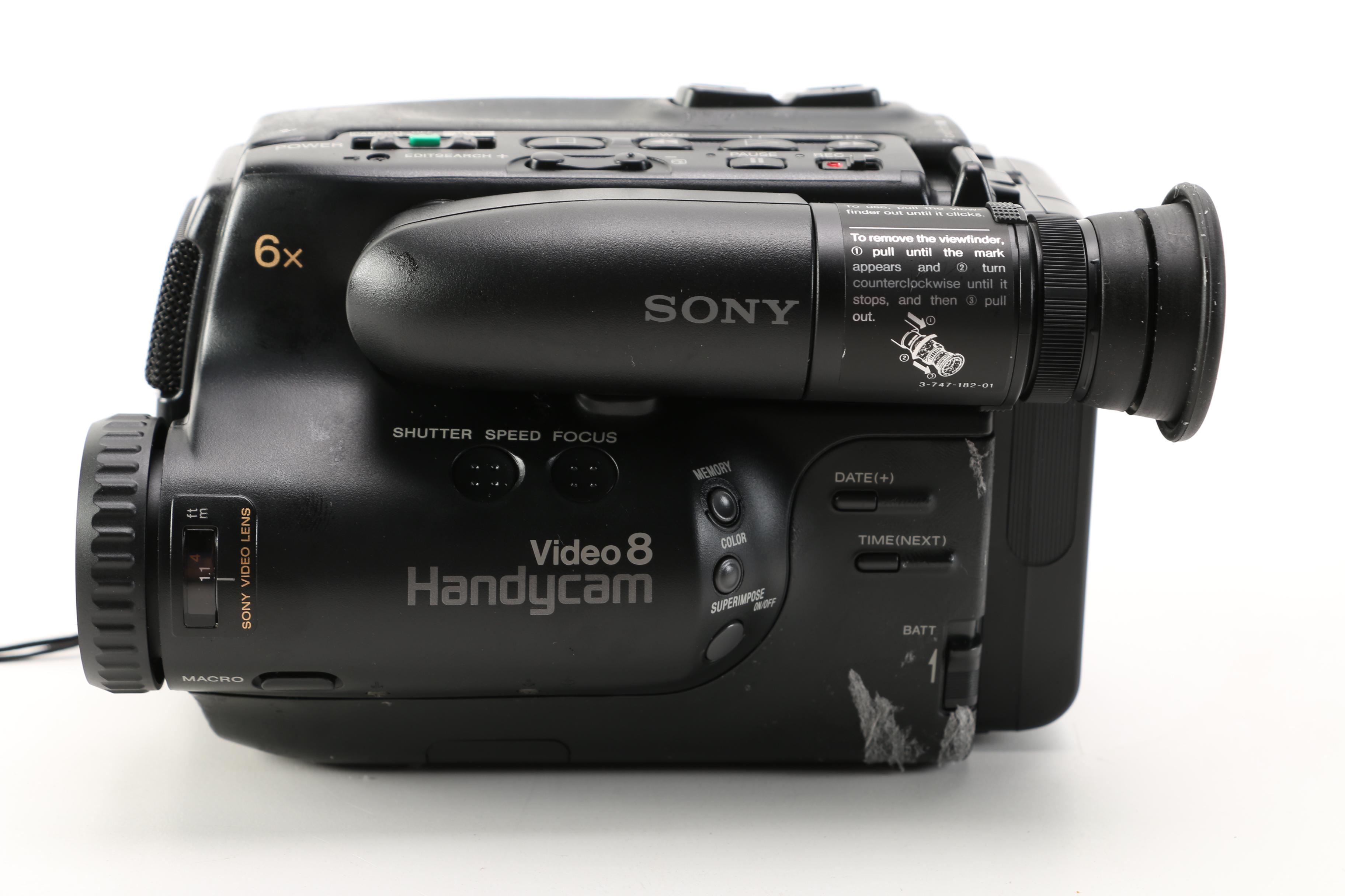 Sony NP-55 Video 8 Handycam Camcorder With Accessories
