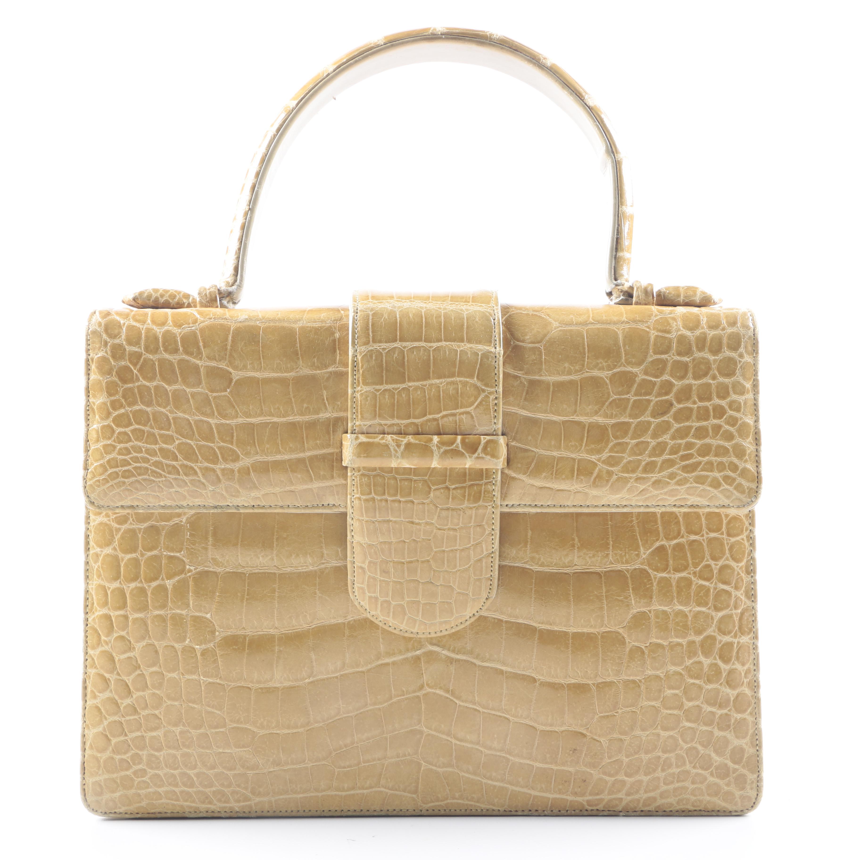 Vintage Finesse Embossed Leather Handbag