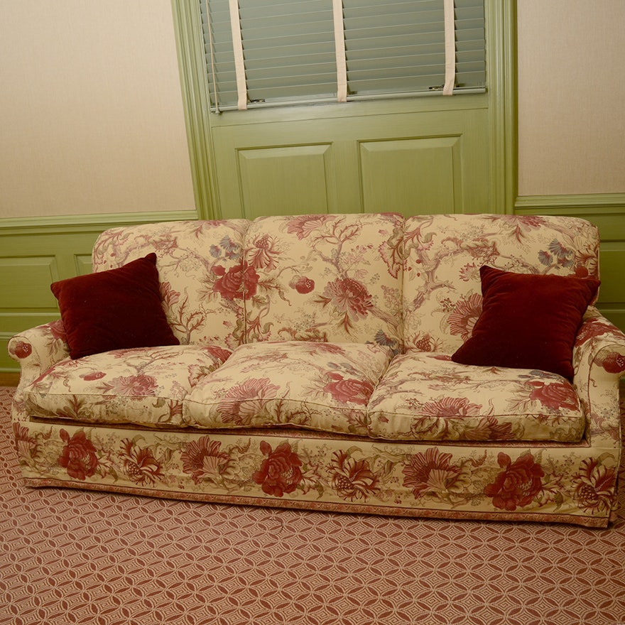 English Style Floral Print Sofa