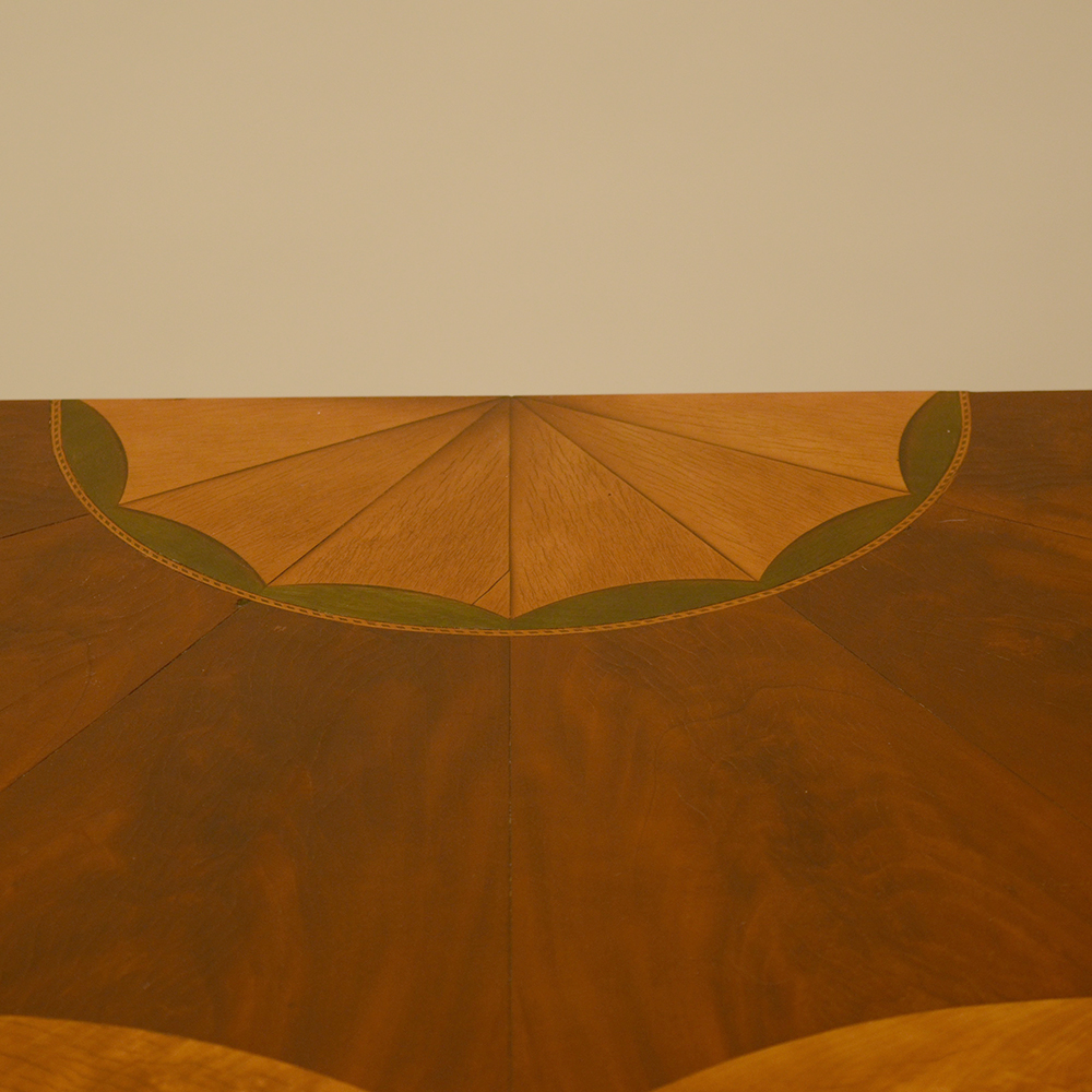 Hepplewhite Style Inlaid Demilune Console Table
