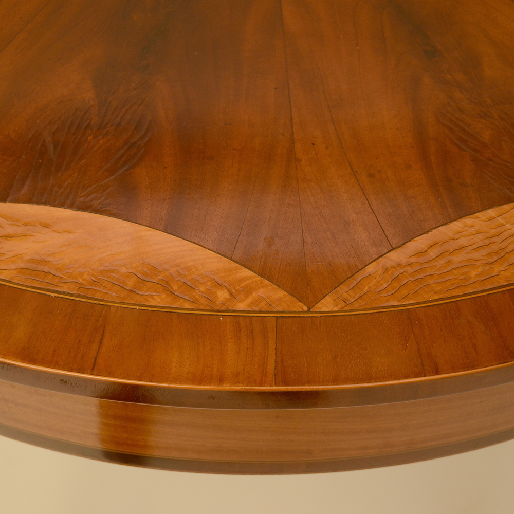 Hepplewhite Style Inlaid Demilune Console Table