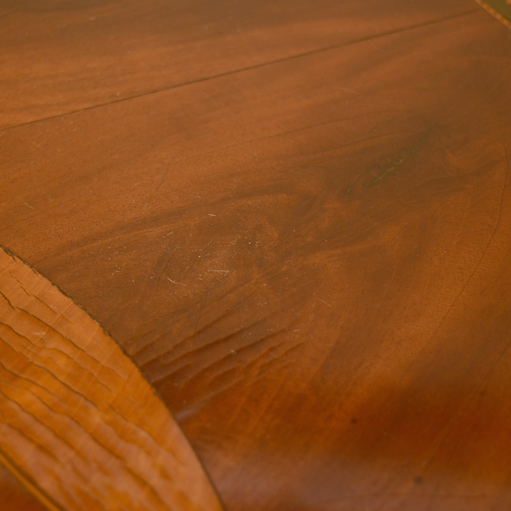 Hepplewhite Style Inlaid Demilune Console Table