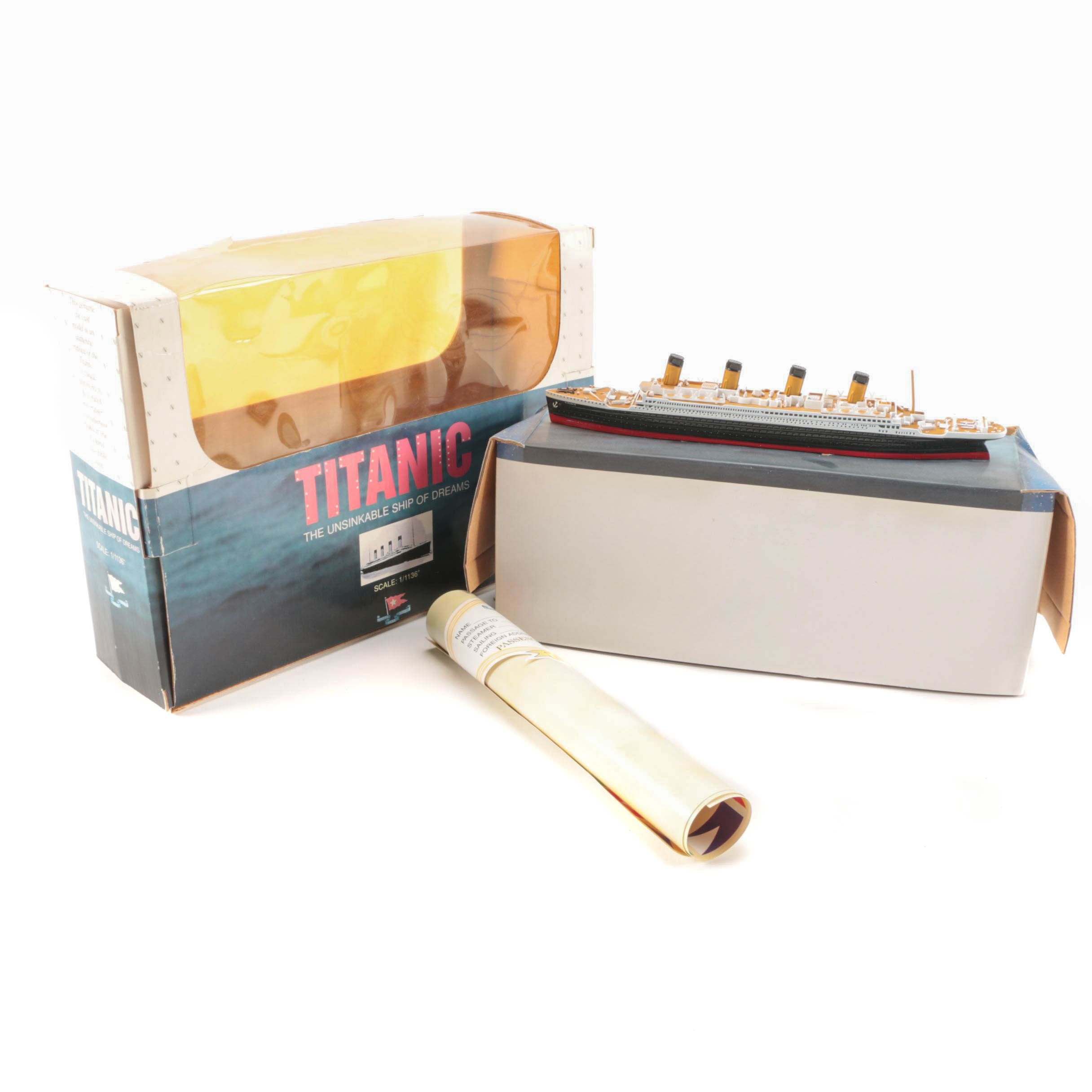 1998 Claytown Collection "Titanic: The Unsinkable Ship of Dreams" Scale Replica