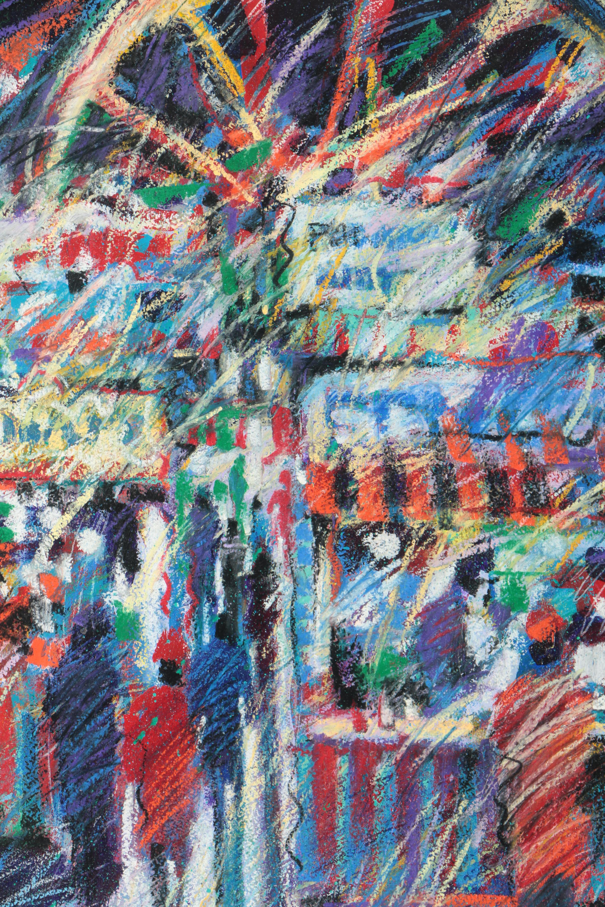 James Talmadge Acrylic Painting on Paper "Carnival Recalled"