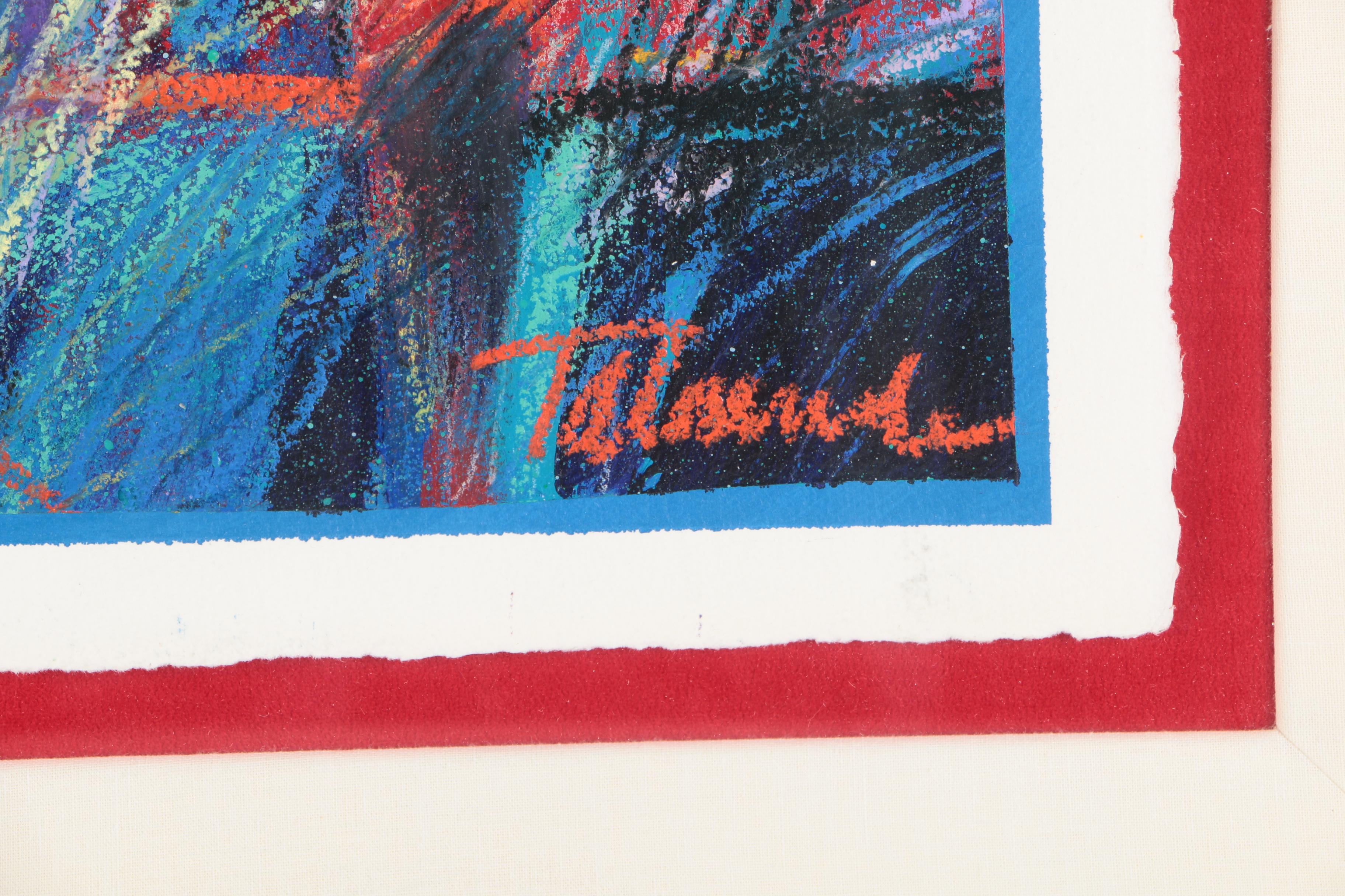 James Talmadge Acrylic Painting on Paper "Carnival Recalled"