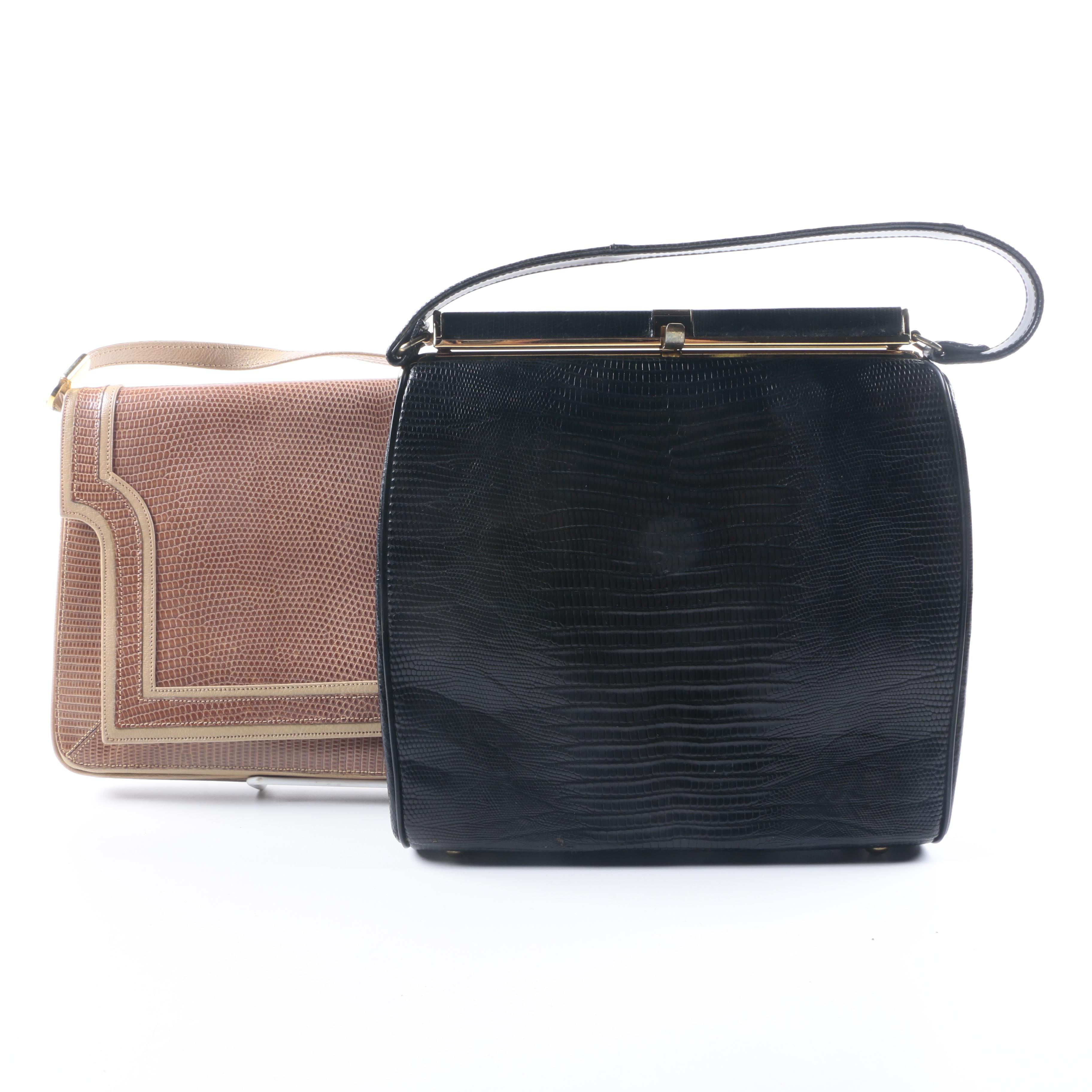 Pair of Vintage Lizard Skin Purses