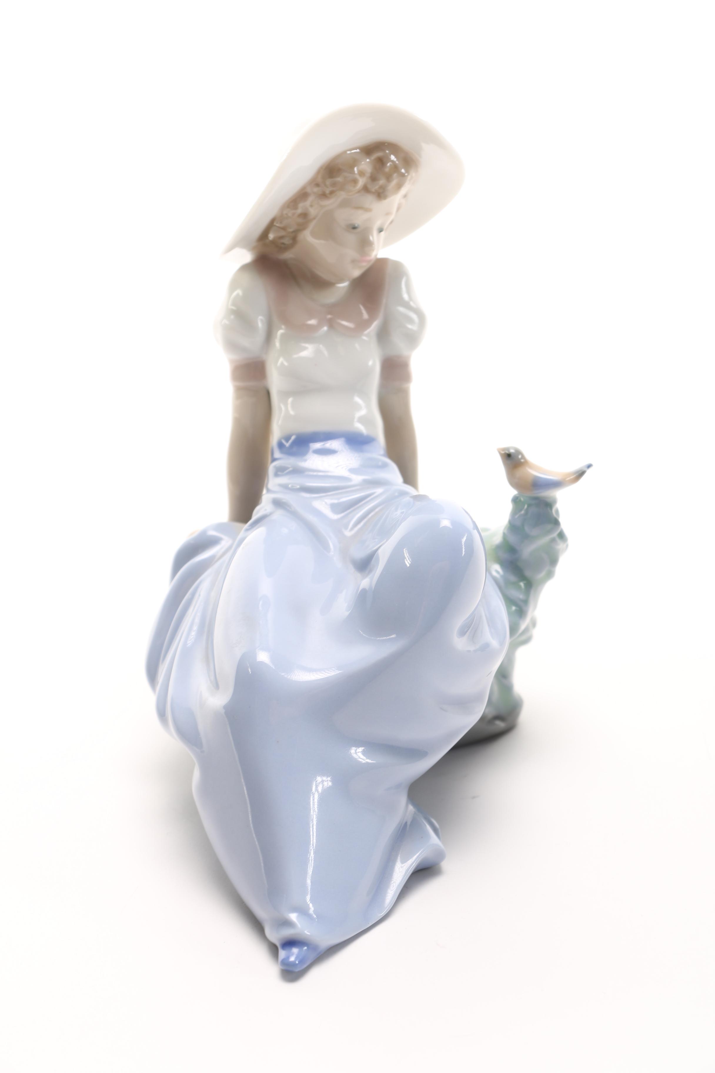 Nao for Lladro "Listening To Birds Song" Figurine