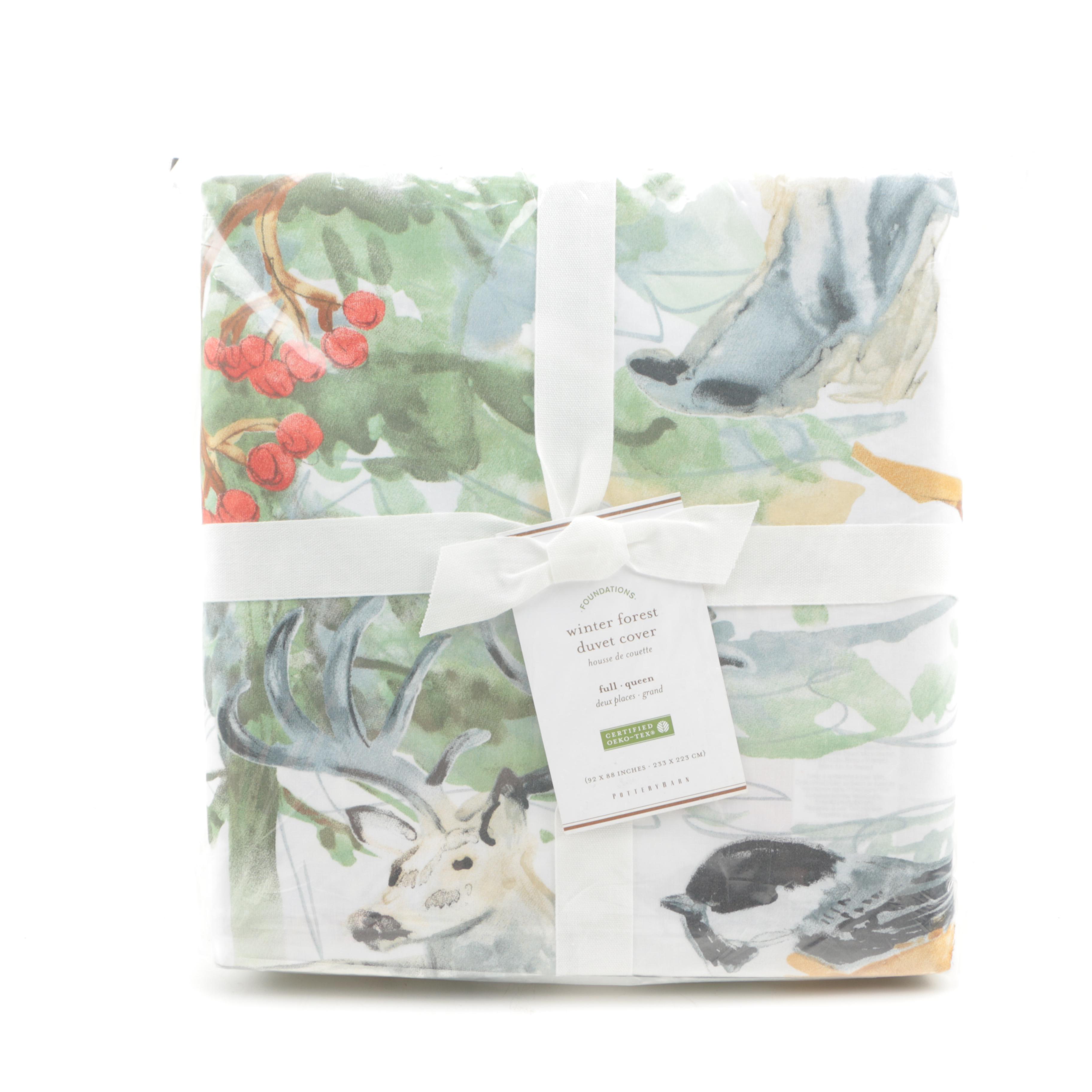 Pottery Barn "Winter Forest" Duvet Cover
