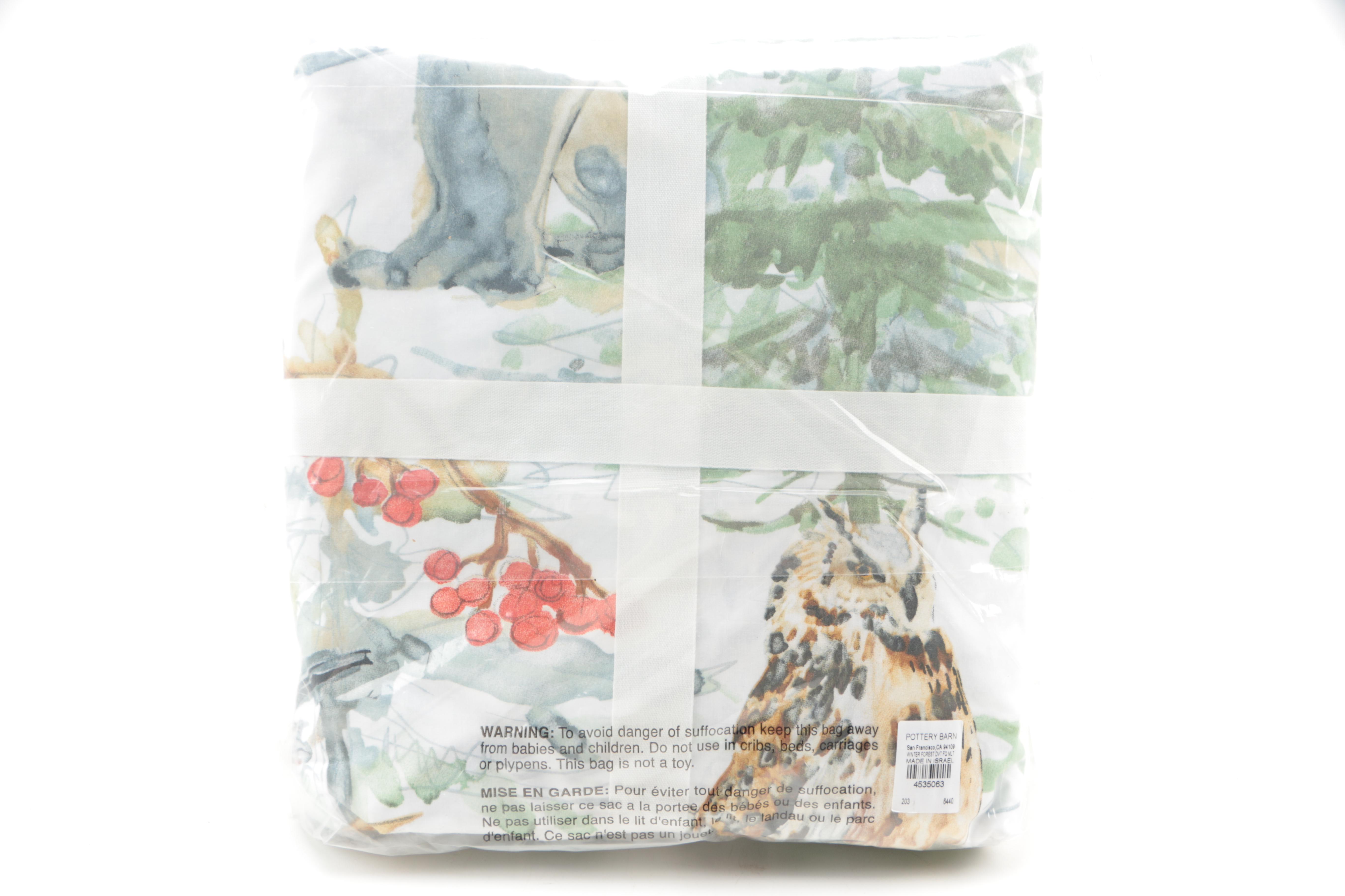 Pottery Barn "Winter Forest" Duvet Cover