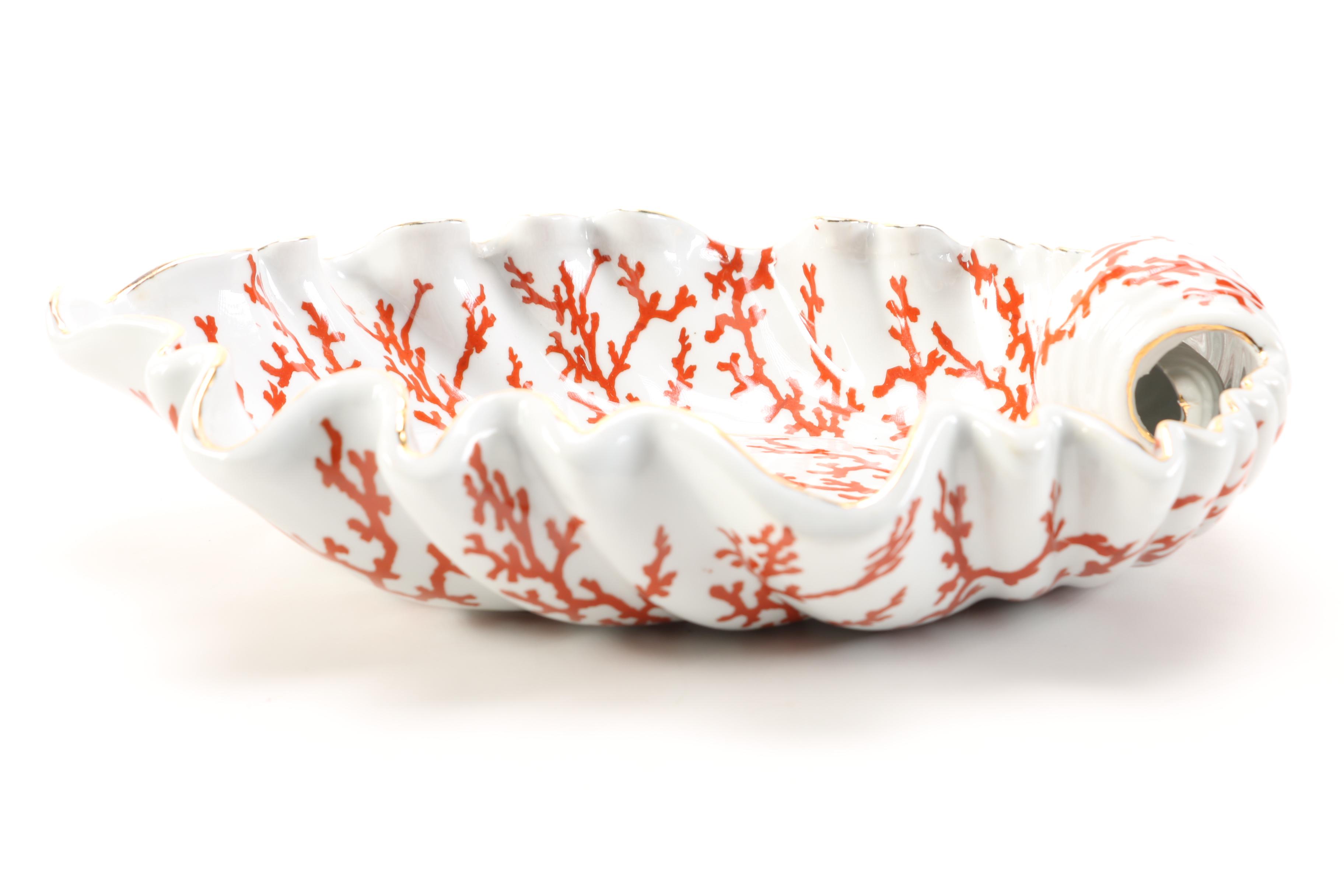 Wong Lee Coral Pattern Ceramic Dish