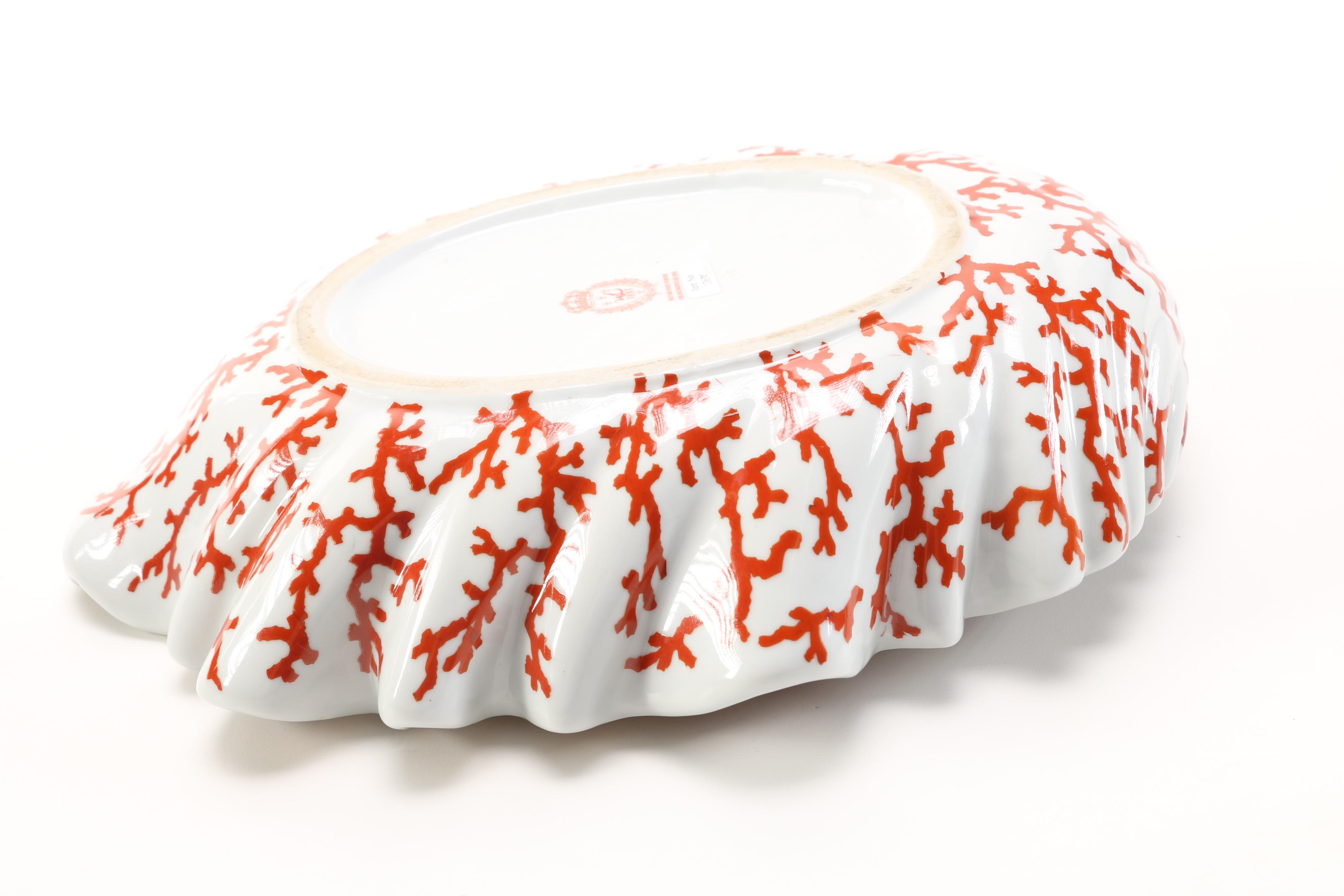 Wong Lee Coral Pattern Ceramic Dish