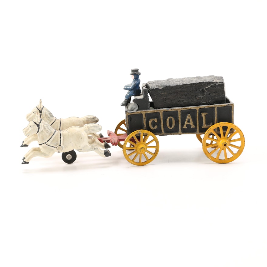 Cast Iron Horse and Coal Buggy