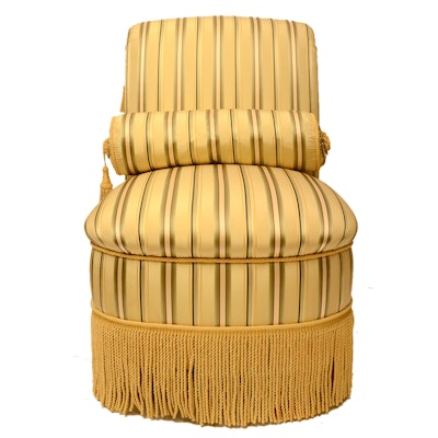 Yellow Stripe Upholstered Chair Yellow Stripe Upholstered Chair