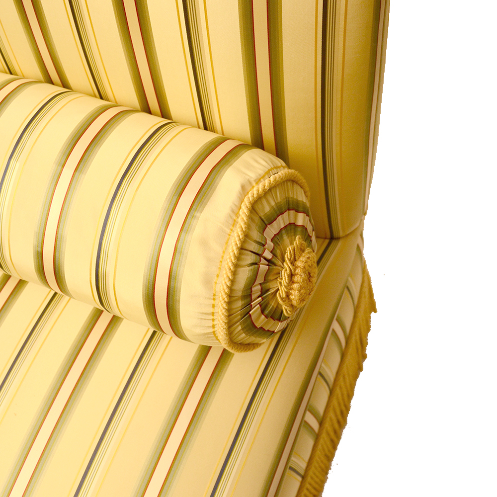 Yellow Stripe Upholstered Chair