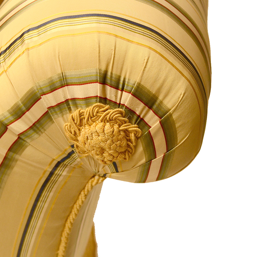 Yellow Stripe Upholstered Chair