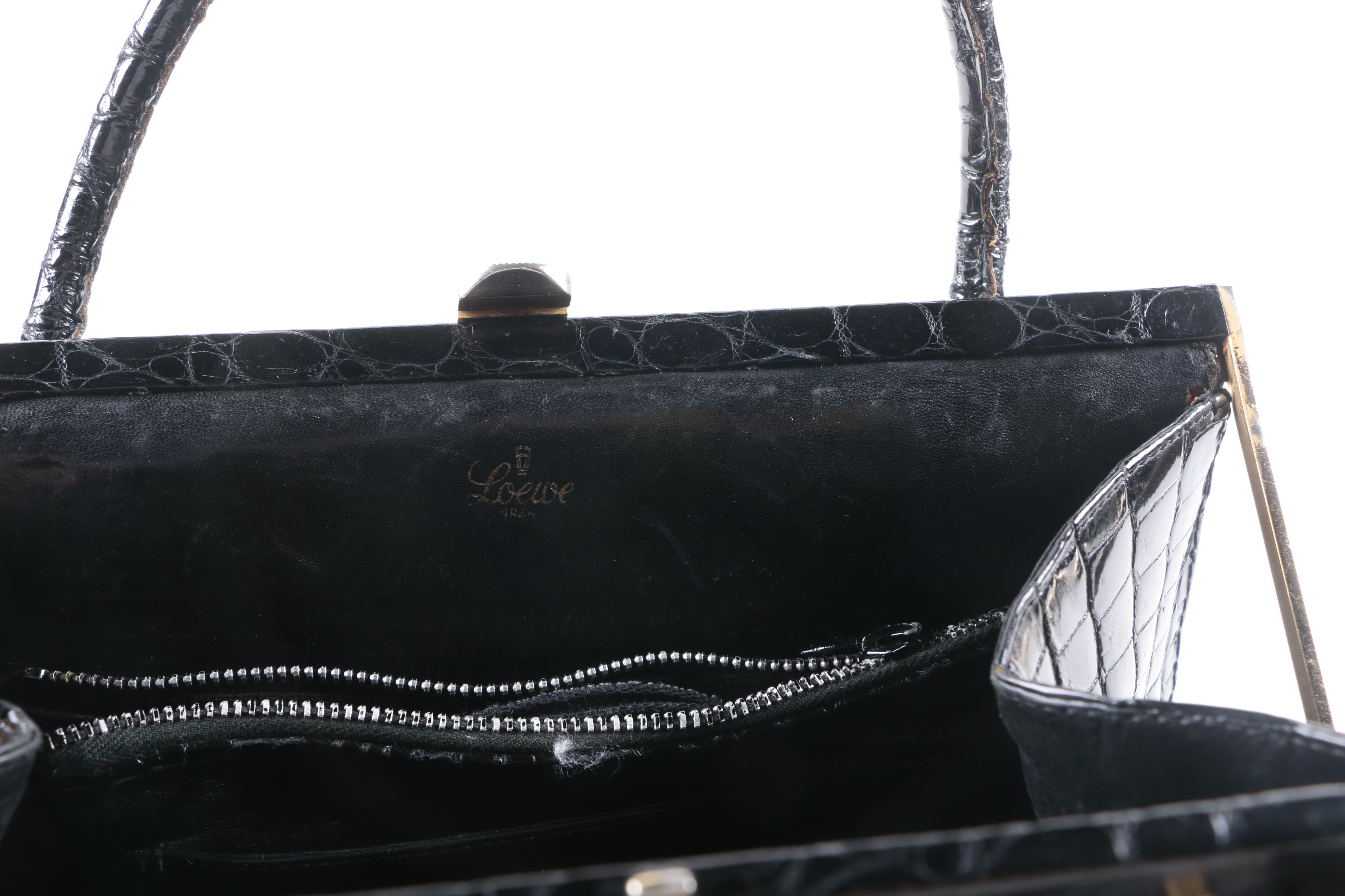 Vintage Crocodile Handbags Including Loewe and Sacha