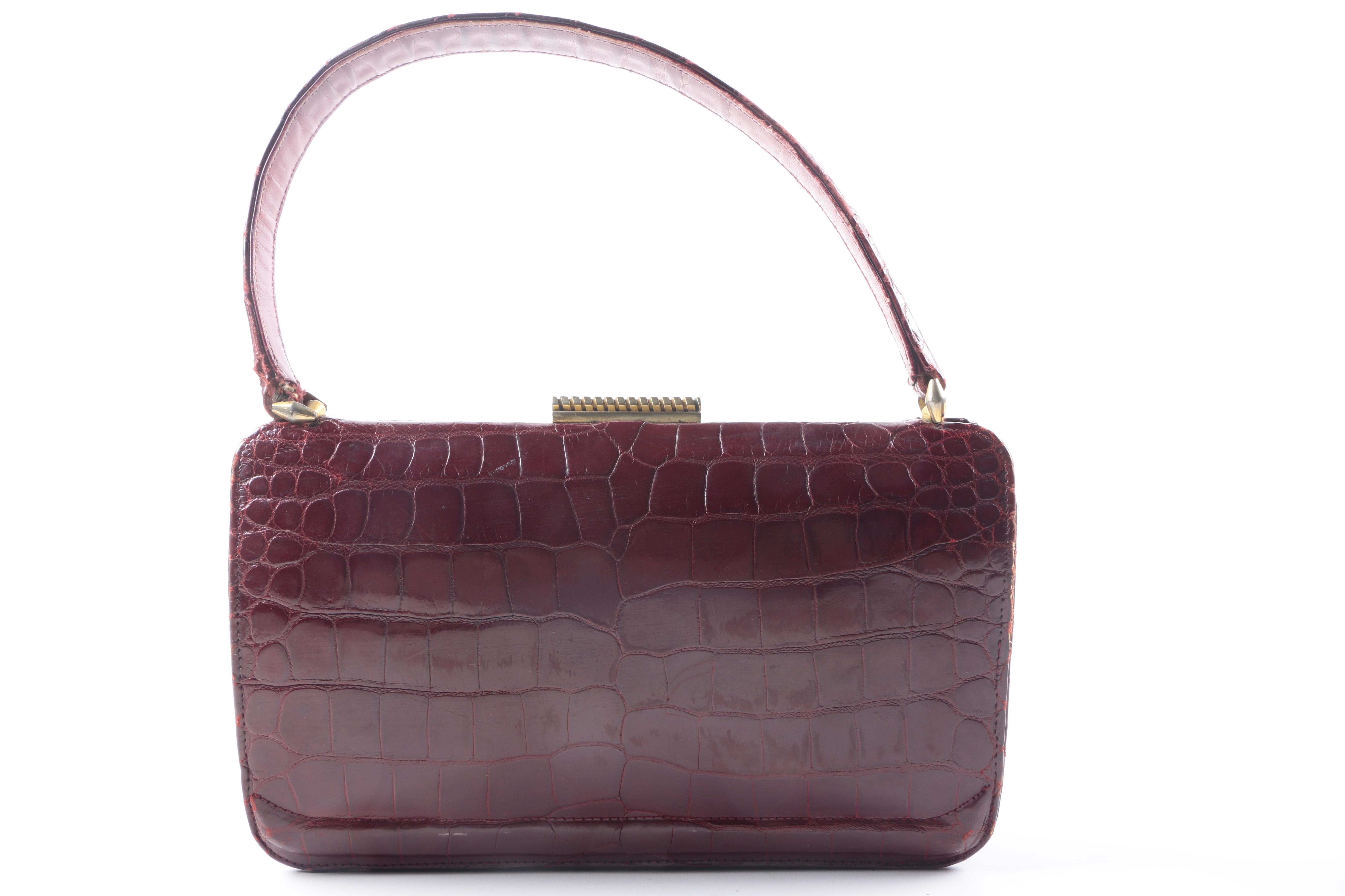 Vintage Crocodile Handbags Including Loewe and Sacha