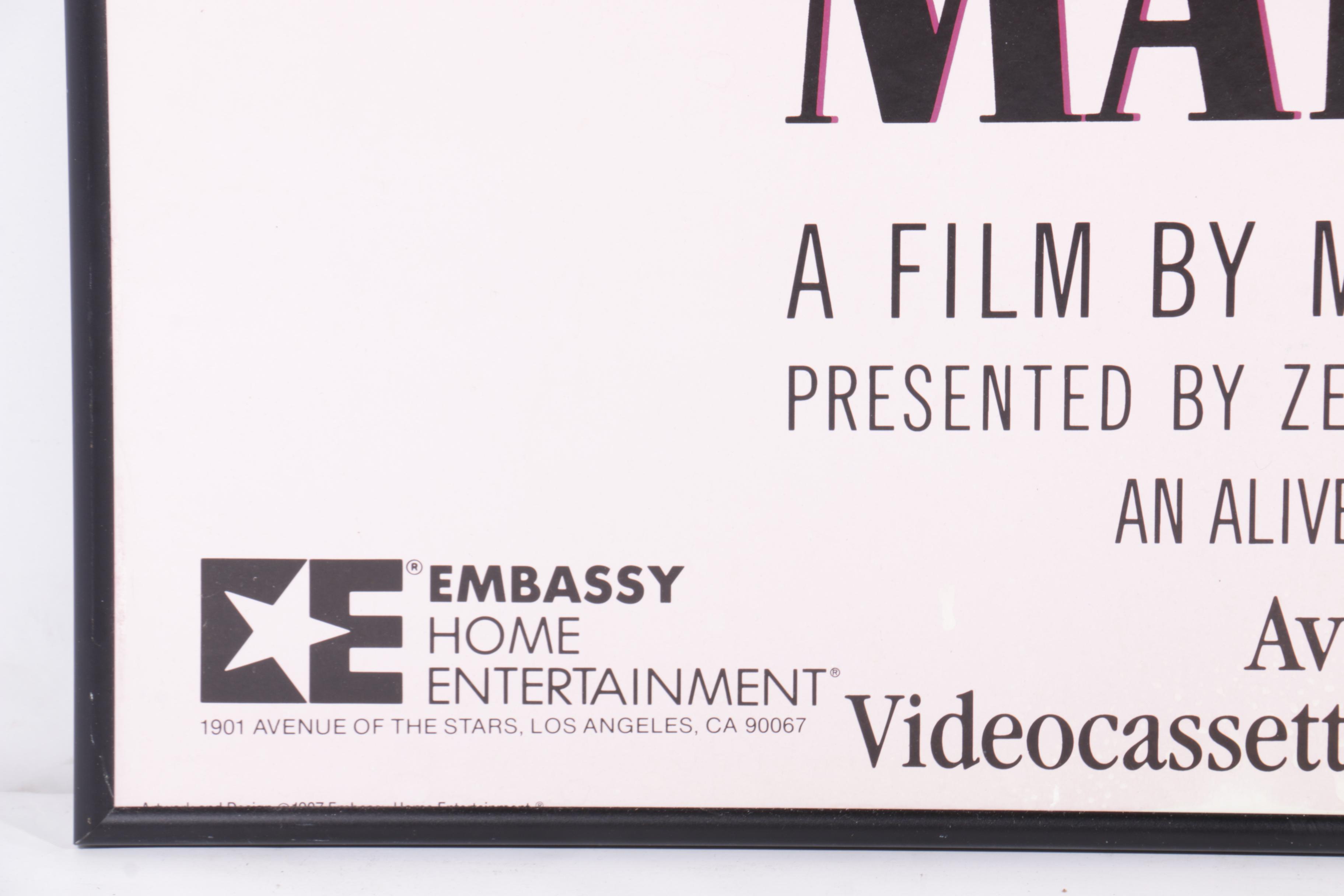 Framed Theatrical Film Poster Maximilian Schell's "Marlene"