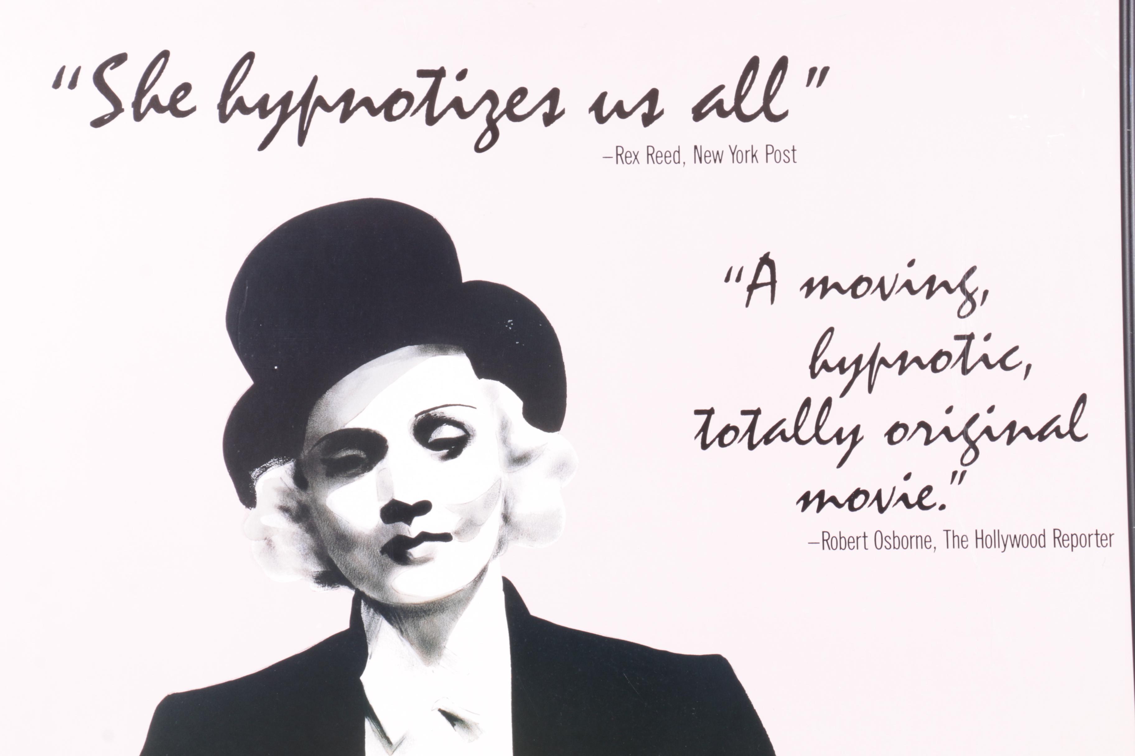 Framed Theatrical Film Poster Maximilian Schell's "Marlene"