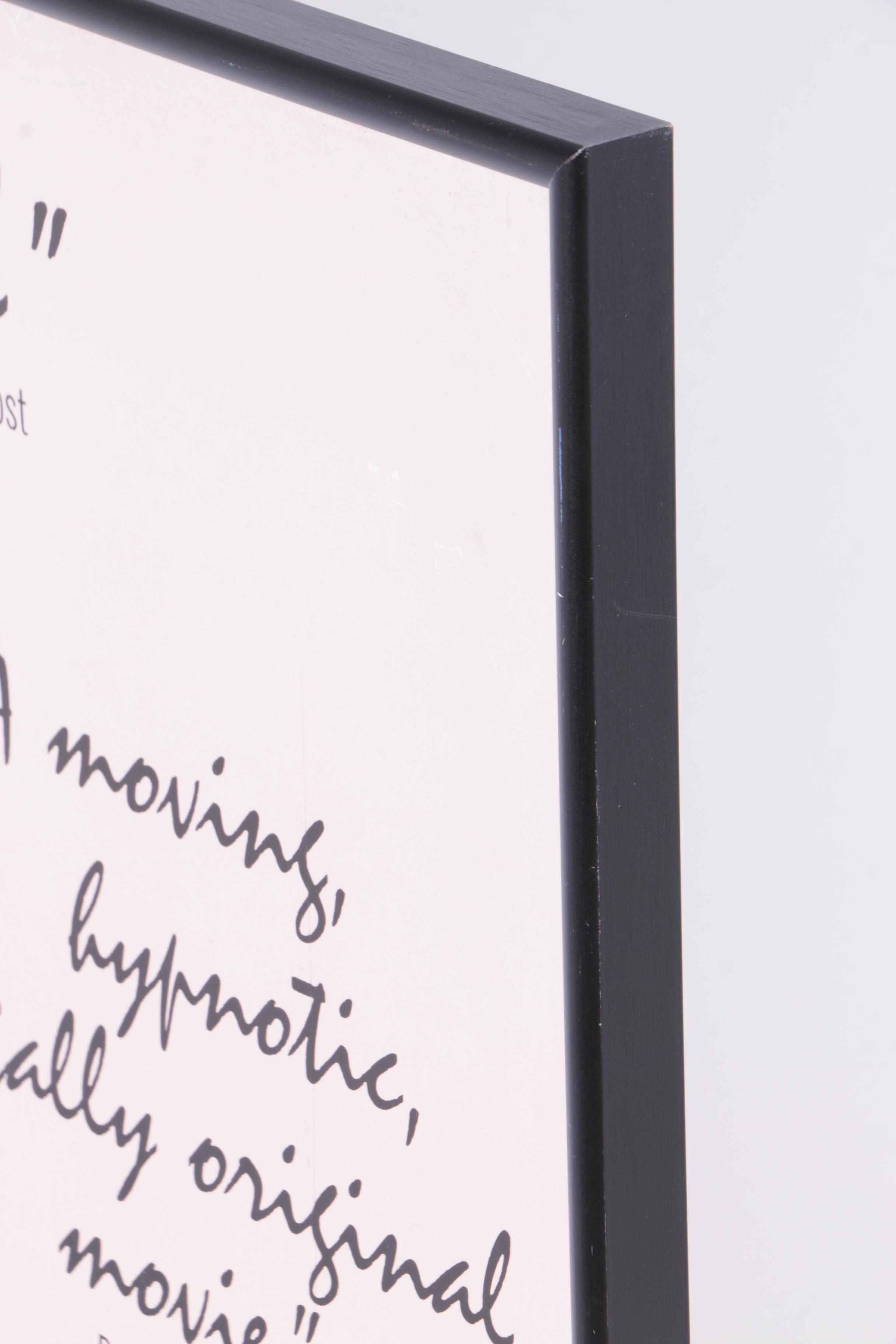 Framed Theatrical Film Poster Maximilian Schell's "Marlene"