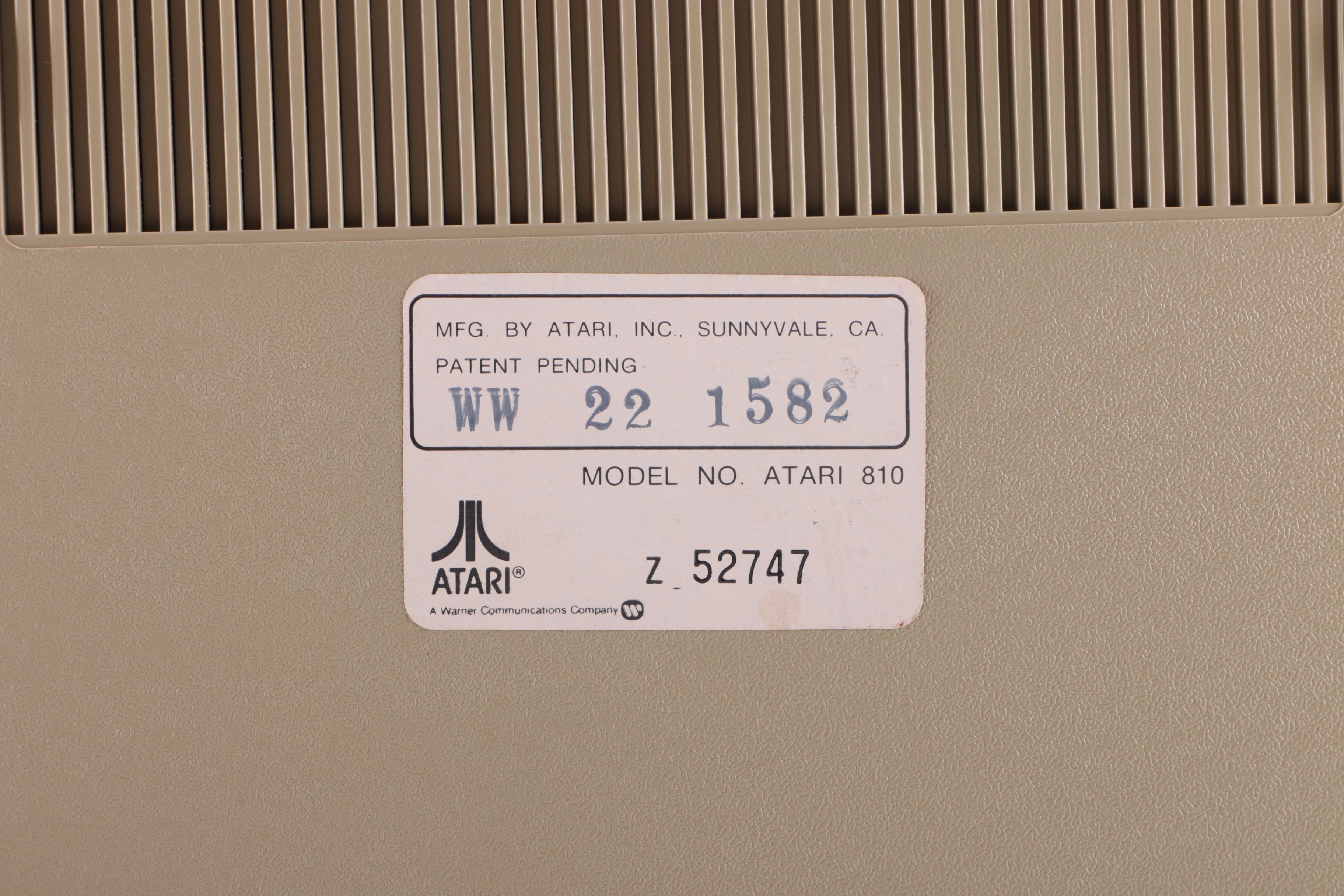 Atari 810 Disk Drive