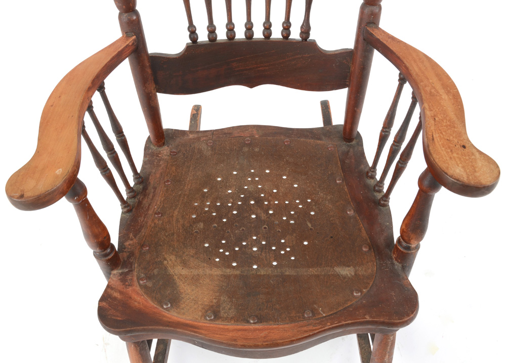 Antique Spindle Back Rocking Chair