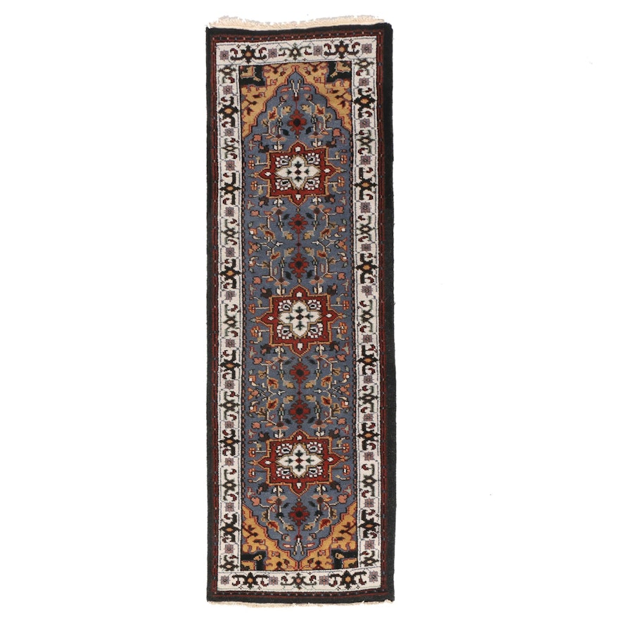 Hand-Knotted Indo-Heriz Runner