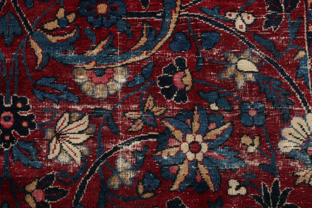Signed, Semi-Antique Hand-Knotted Sarouk Palace Sized Area Rug