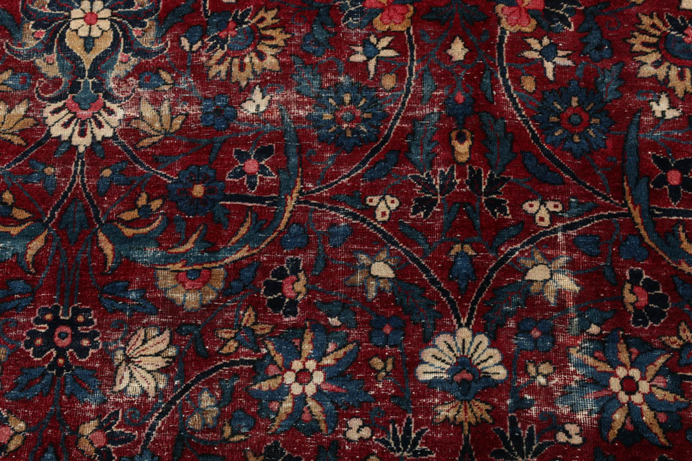 Signed, Semi-Antique Hand-Knotted Sarouk Palace Sized Area Rug