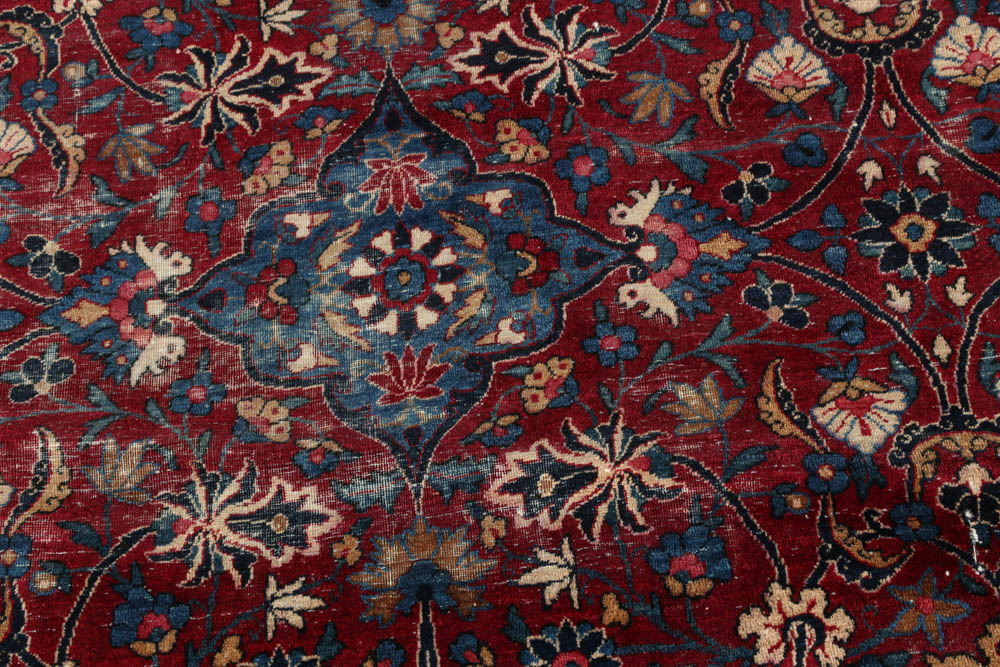 Signed, Semi-Antique Hand-Knotted Sarouk Palace Sized Area Rug