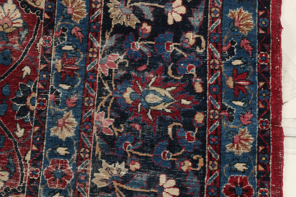 Signed, Semi-Antique Hand-Knotted Sarouk Palace Sized Area Rug