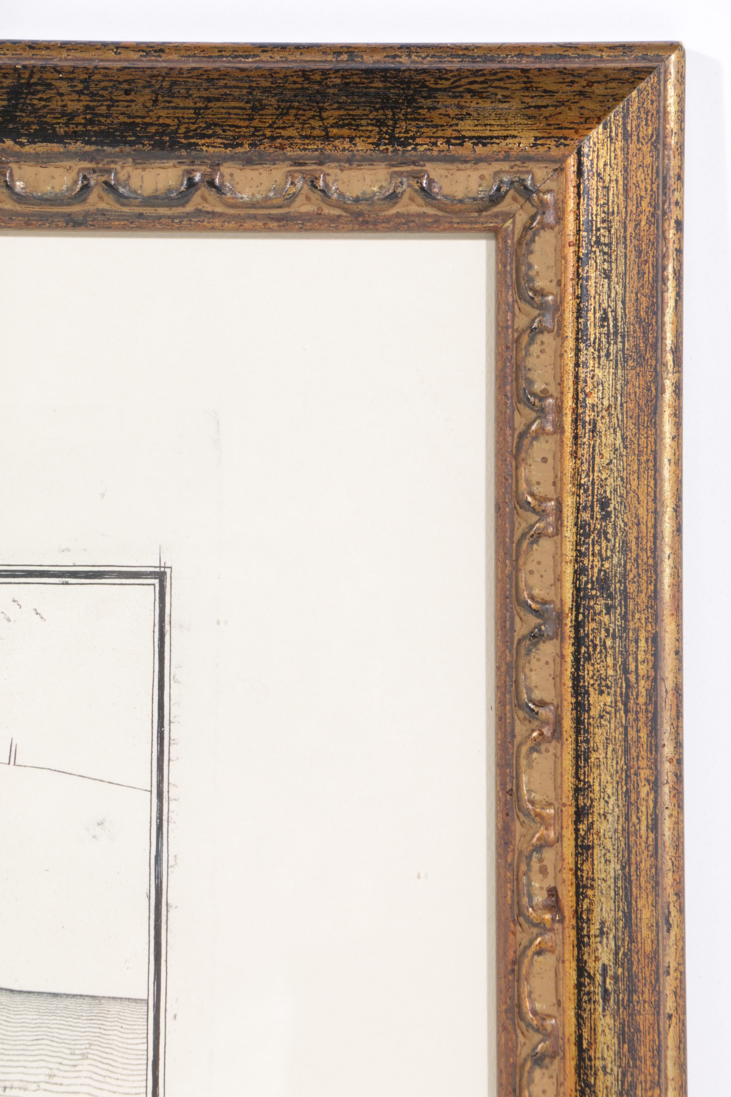 Restrike Engraving of Delagrive's 1754 Map of the Île de la Cité