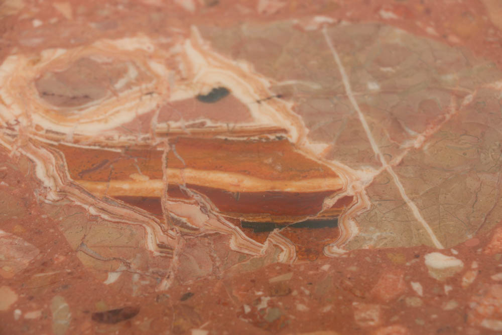 French Empire Style Marble Top Vitrine