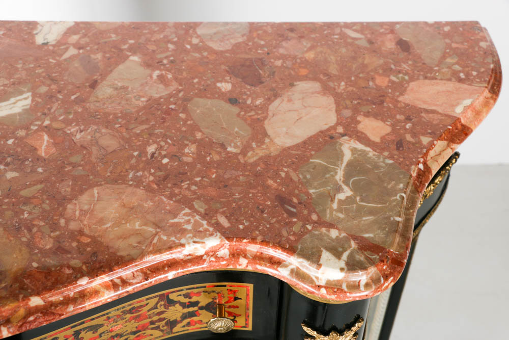 French Empire Style Marble Top Vitrine