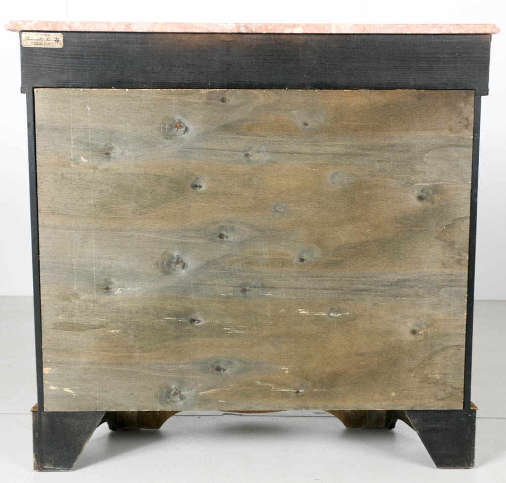 French Empire Style Marble Top Vitrine