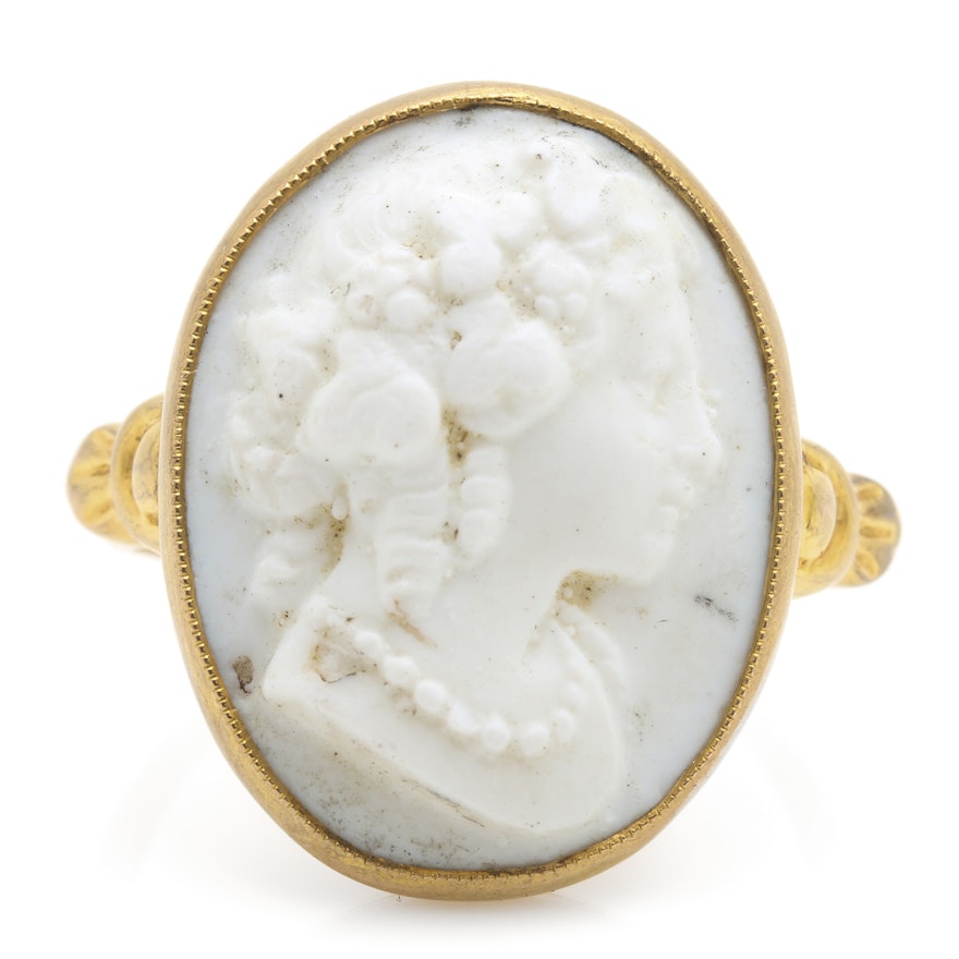 10K Yellow Gold Cameo Ring