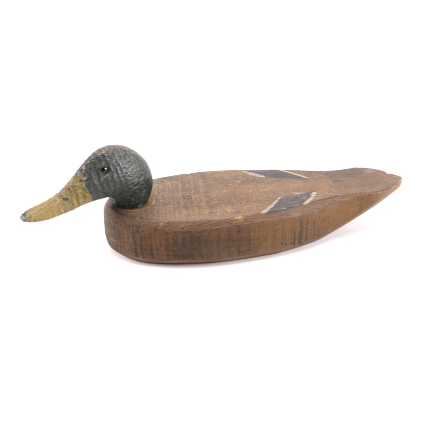 Carved Wooden Duck Decor