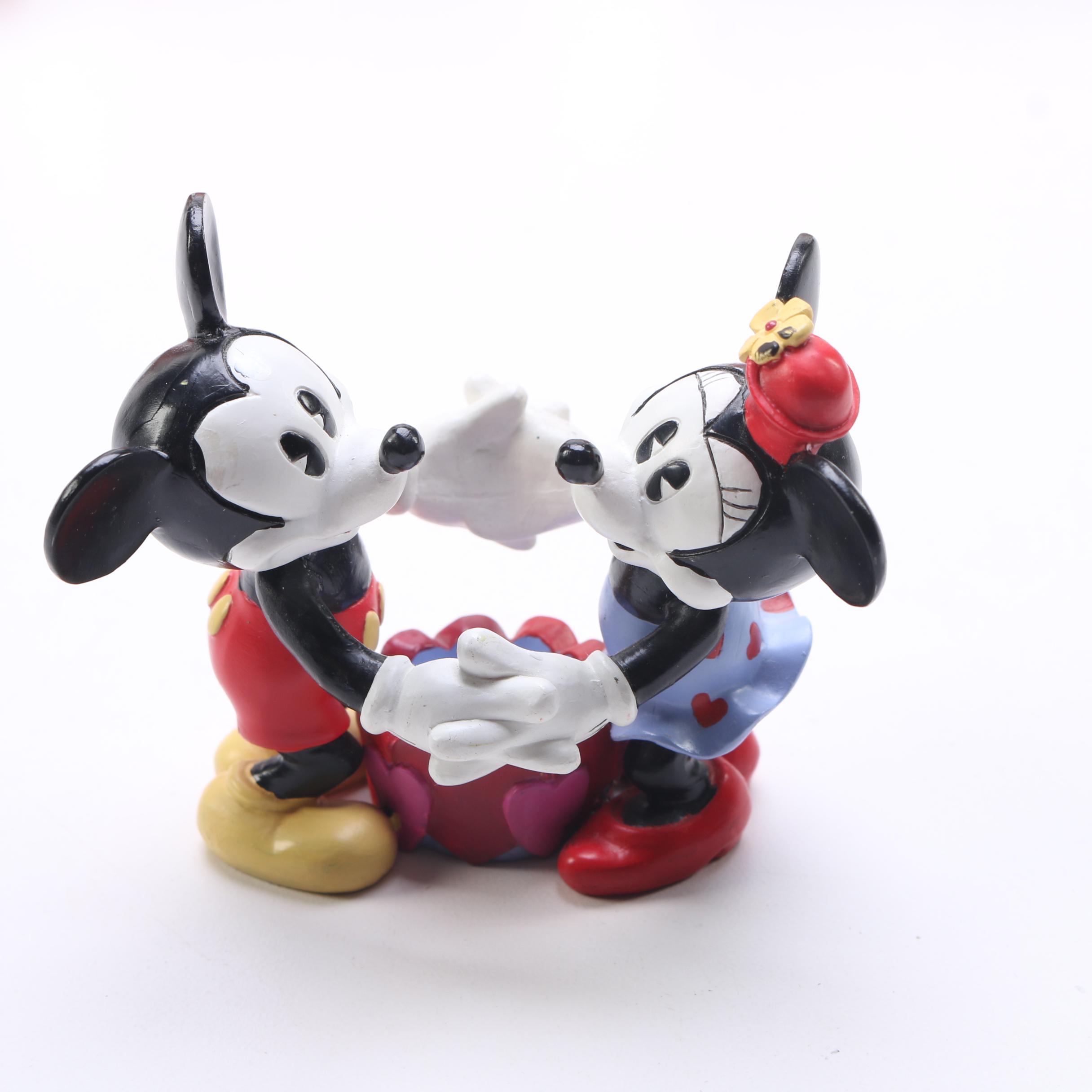 Disney Figurines Including "The Little Mermaid" and "Mickey Mouse"