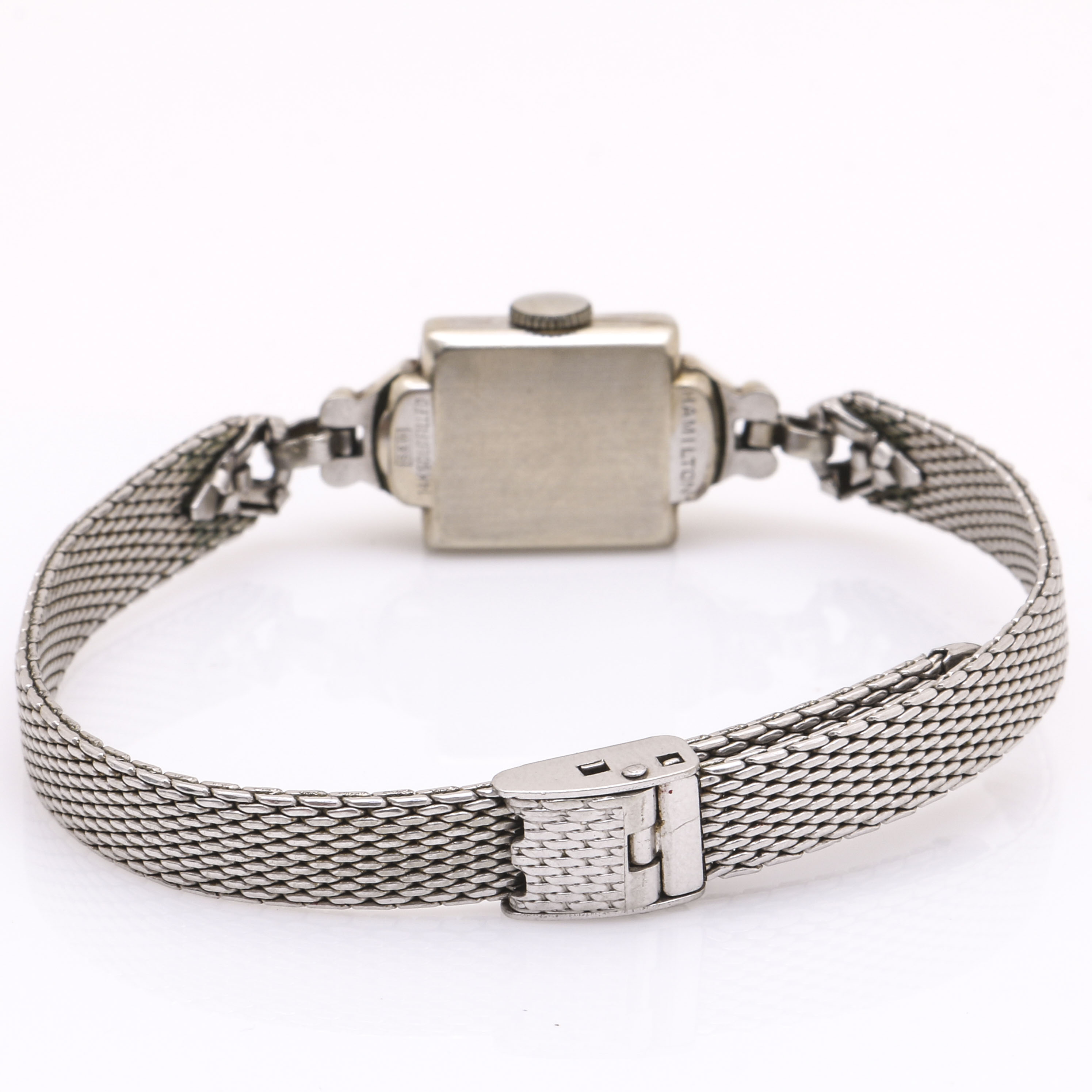 Pair of 14K White Gold Filled Diamond and Silver Tone Watches From Priber