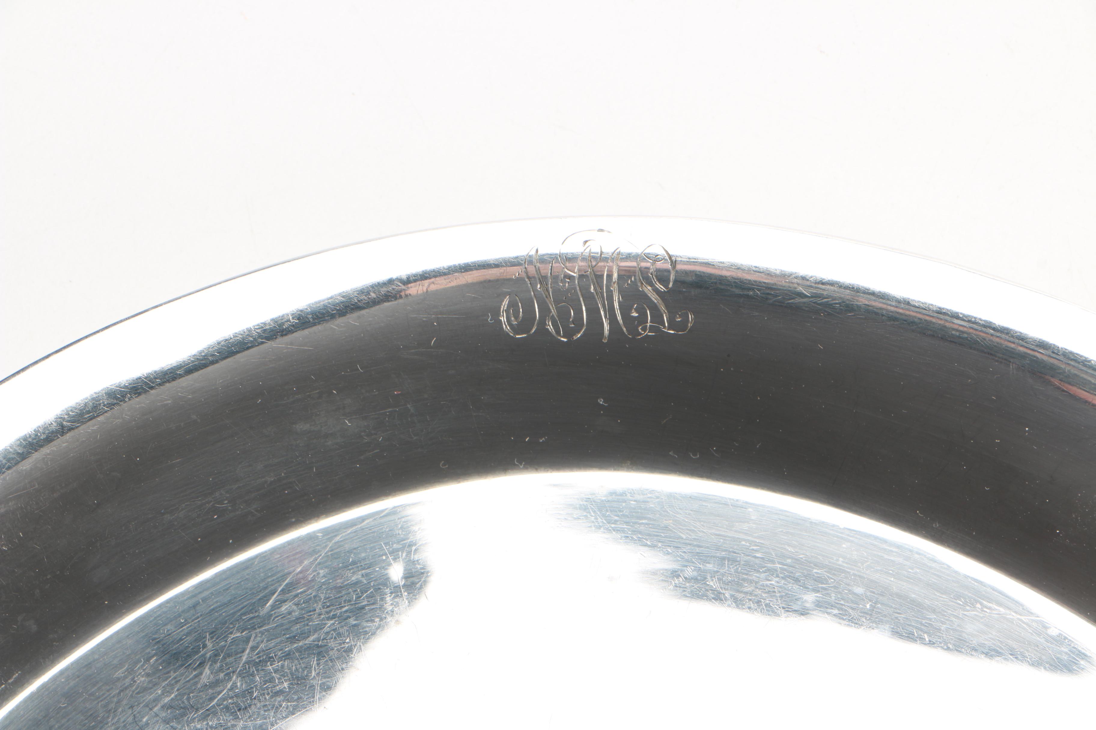 Alvin Sterling Tray and a Whiting Weighted Sterling Open Sugar